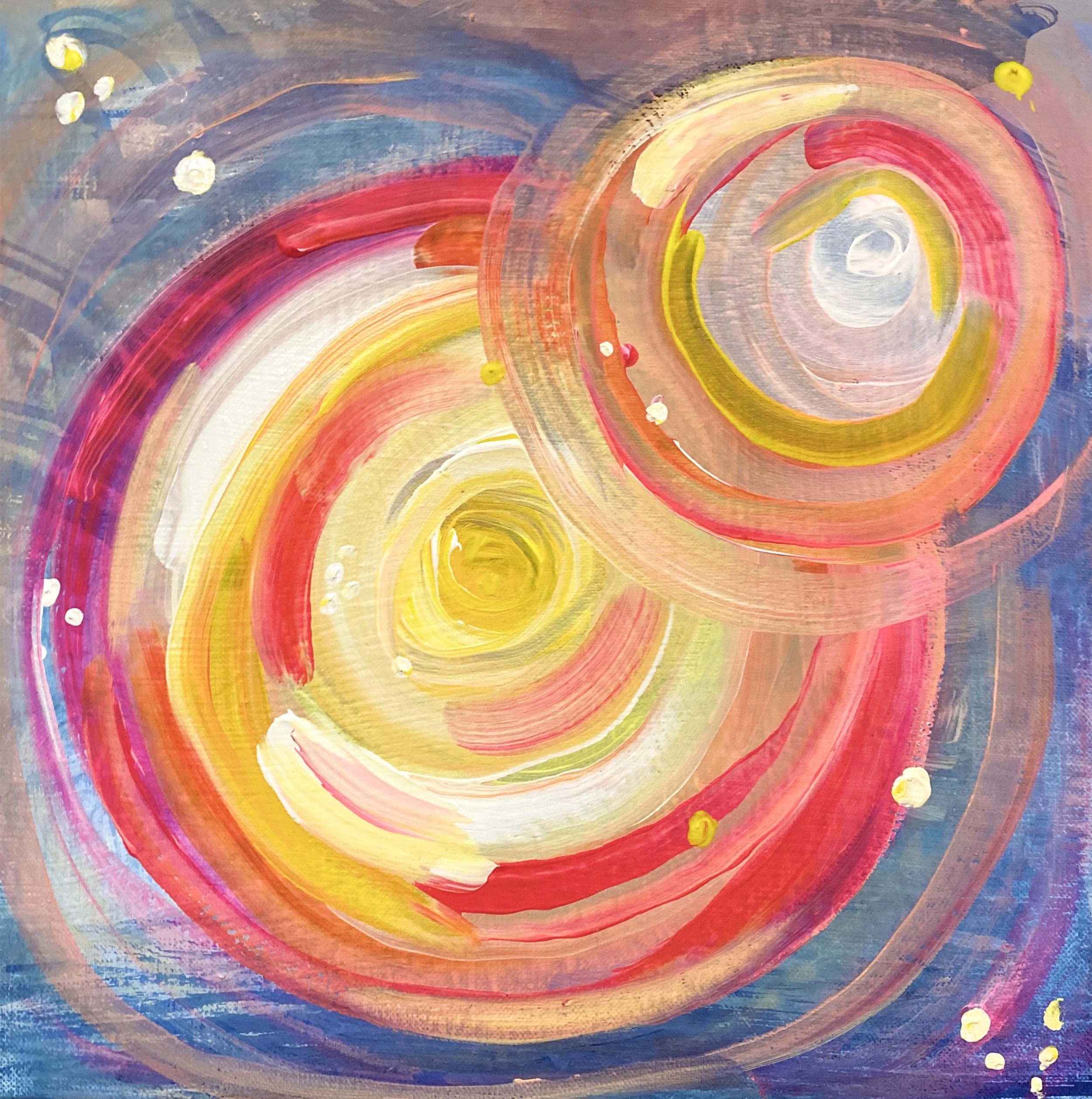 "My Inner Child" Acrylic on canvas. Circle Painting For Mental Health. SOLD