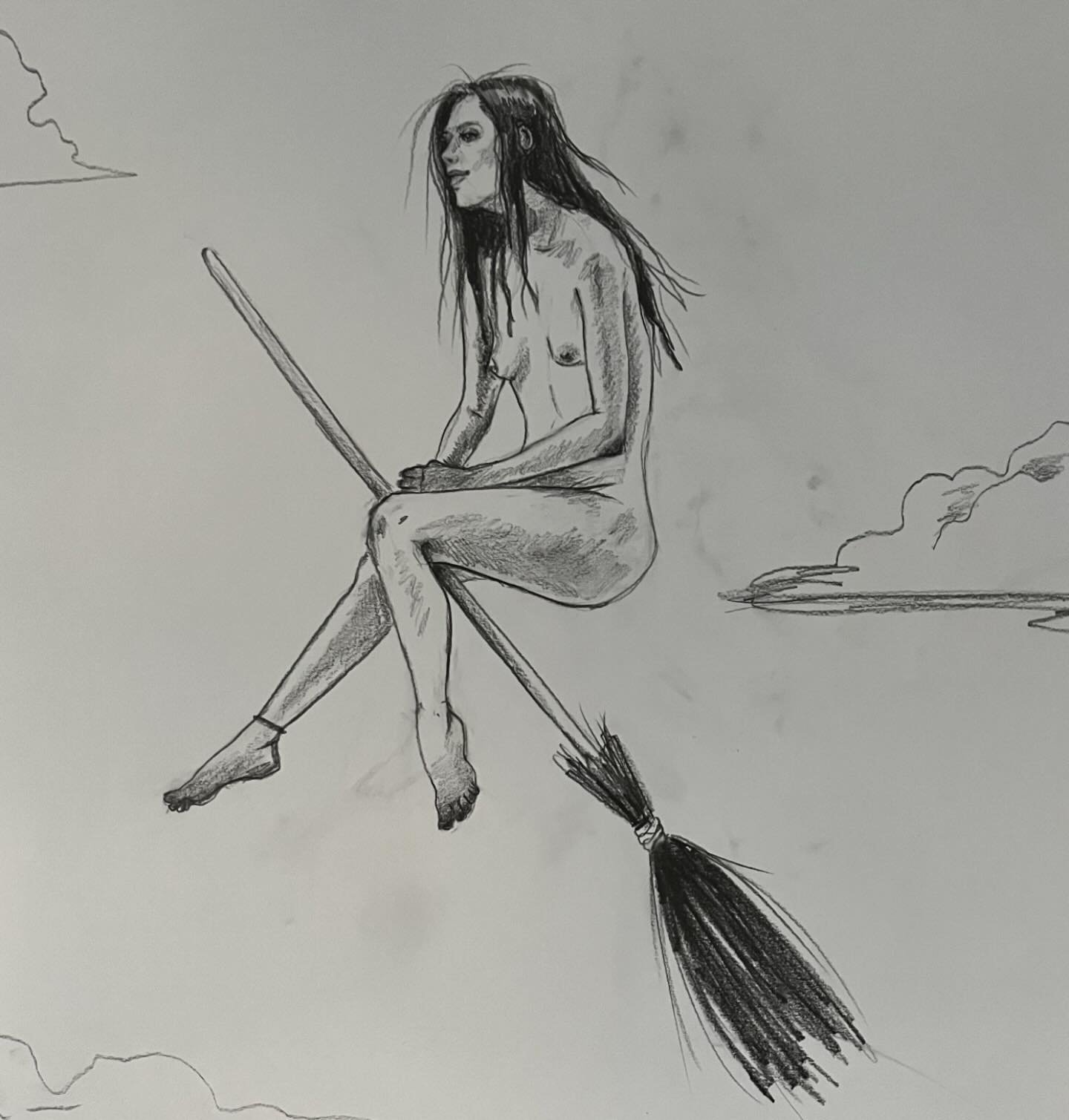 Today in live drawing i couldn&rsquo;t stop imagining the model as magical creatures&hellip;so I went with it. Magical results part 2