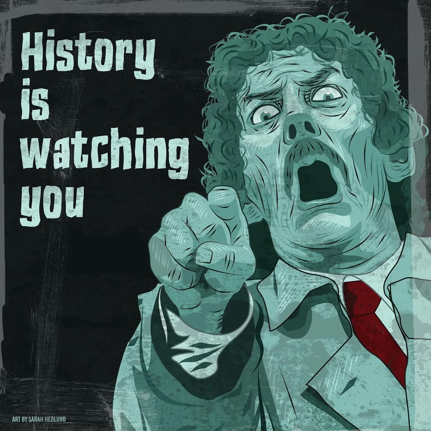 THE HORRORS PERSIST BUT SO DOES HALLOWEEN. Day 9: Will you be able to hold your head up high in the future? Are your actions aligned with your beliefs? Use your skills to help others, start in your community. #fightfacism #resist #halloween #invasion