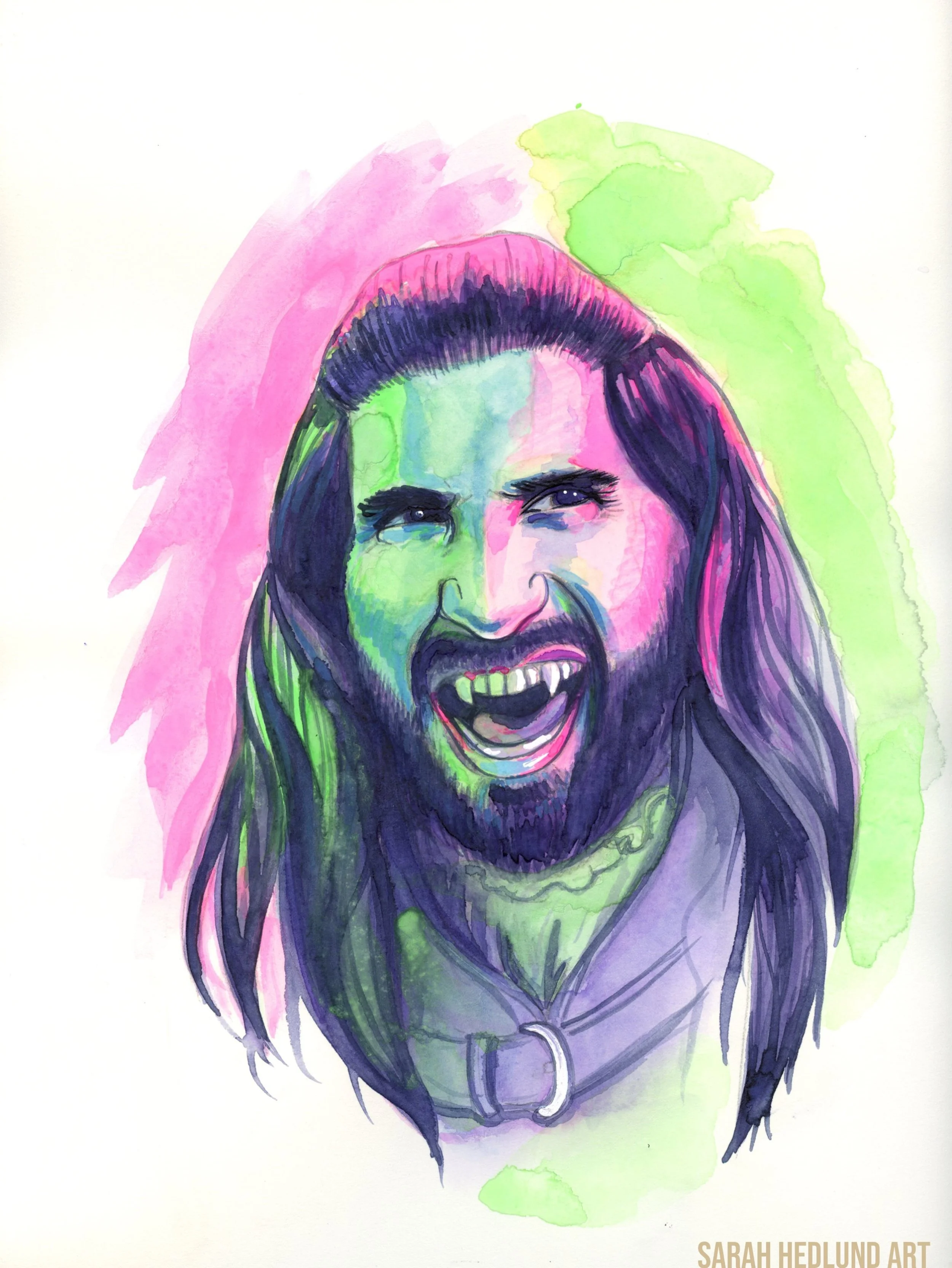 31 Days of Halloween 2026 Edition! This year&rsquo;s theme is VAMPIRES. All illustrations are hand-painted watercolors by yours truly.

Day 16: Nandor (Kayvan Novak), What We Do in the Shadows.

What We Do in the Shadows 

#halloween #whatwedointhesh