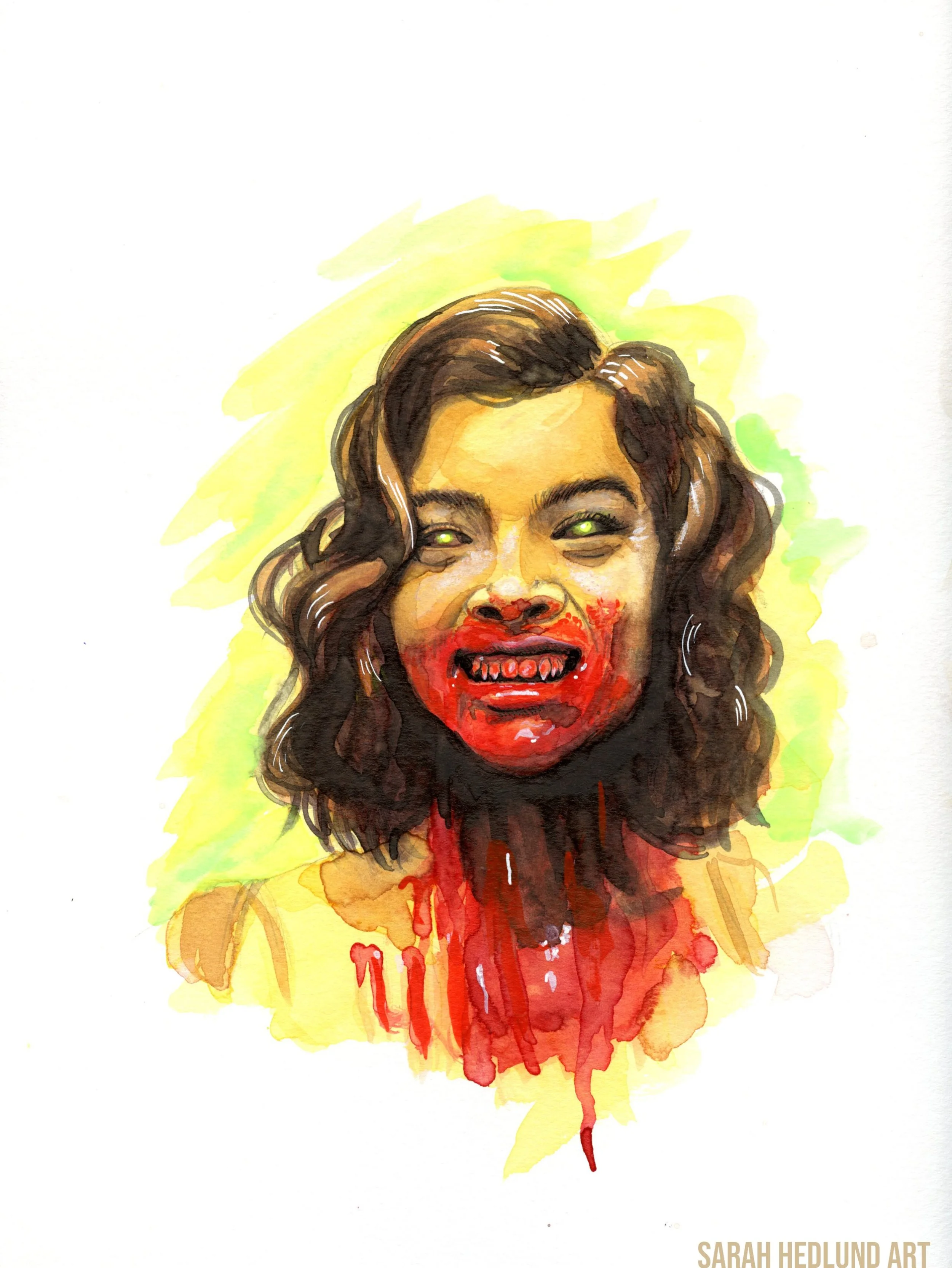31 Days of Halloween 2026 Edition! This year&rsquo;s theme is VAMPIRES. All illustrations are hand-painted watercolors by yours truly.

Day 19: Mary (Hailee Steinfeld), Sinners 

#halloween #sinners #vote #31daysofholloween #inktober2026