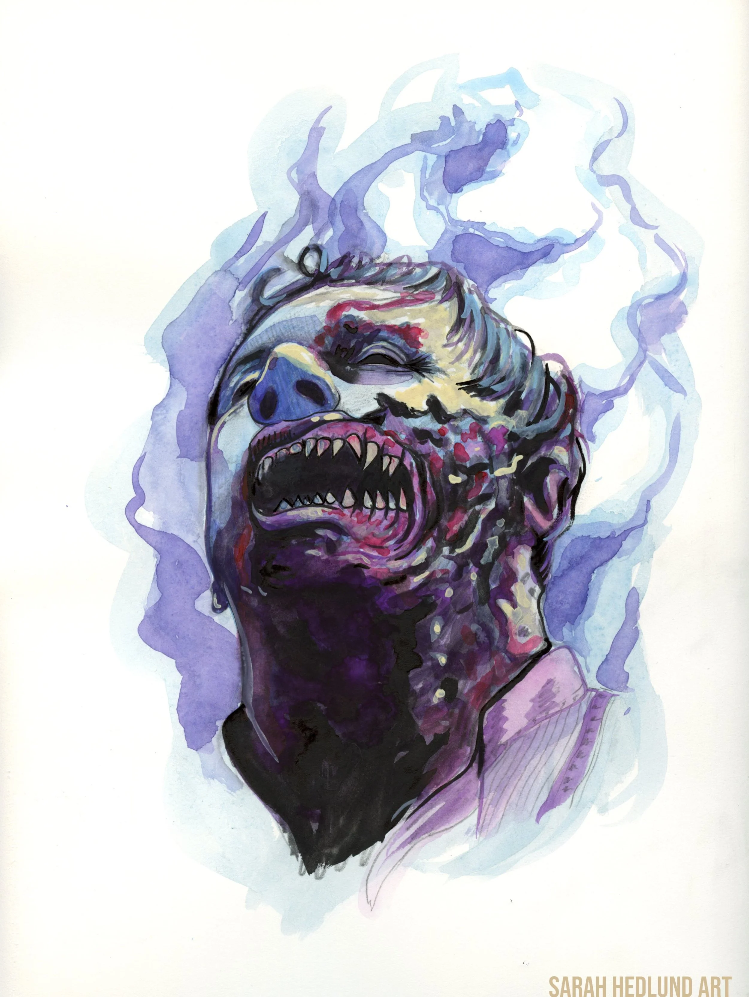 31 Days of Halloween 2026 Edition! This year&rsquo;s theme is VAMPIRES. All illustrations are hand-painted watercolors by yours truly.

Day 20: Remmick (Jack O&rsquo;Connell), Sinners 

#halloween #sinners #vote #31daysofholloween #inktober2026