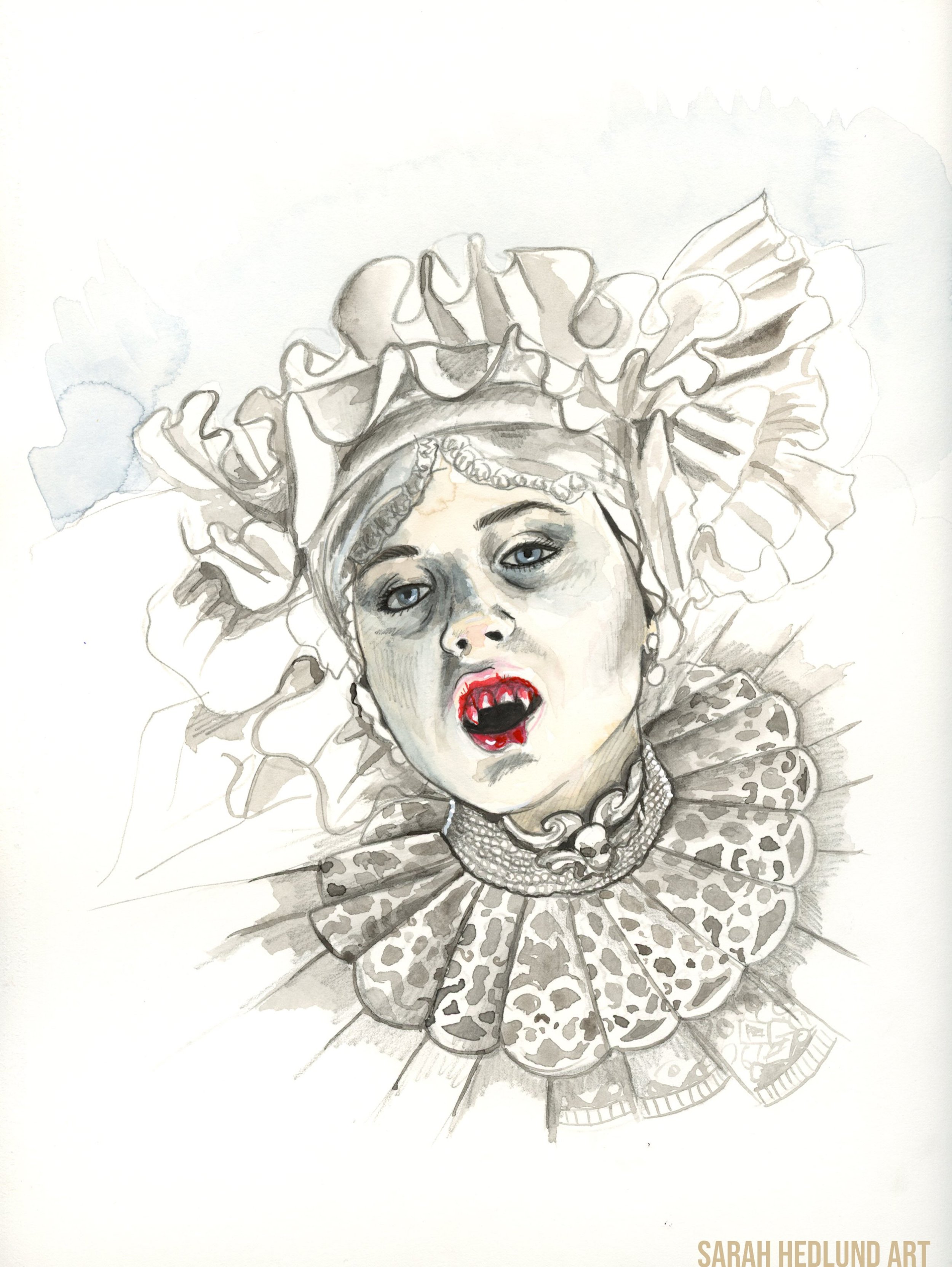 31 Days of Halloween 2026 Edition! This year&rsquo;s theme is VAMPIRES. All illustrations are hand-painted watercolors by yours truly.

Day 21: Lucy (Sadie Frost), Bram Stoker&lsquo;s Dracula 

#halloween #dracula #vote #31daysofholloween #inktober20