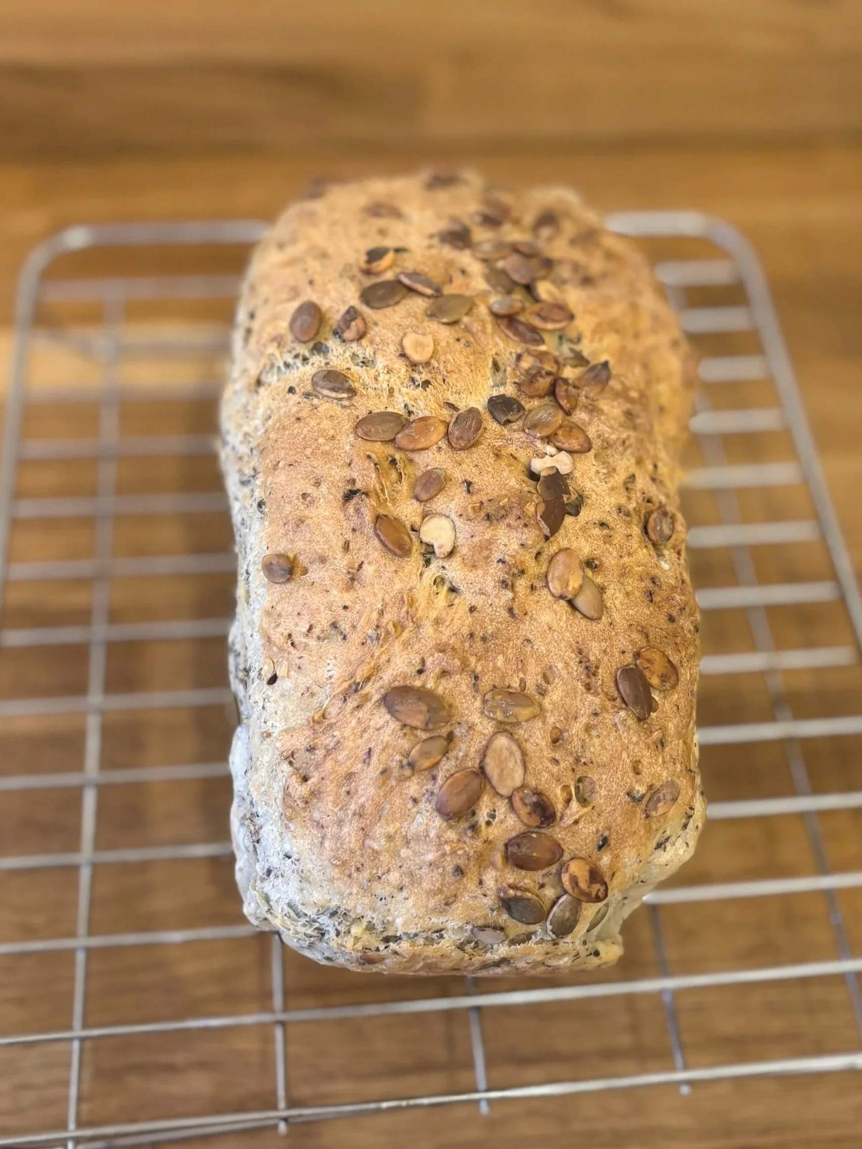 bread on a cool wire rack