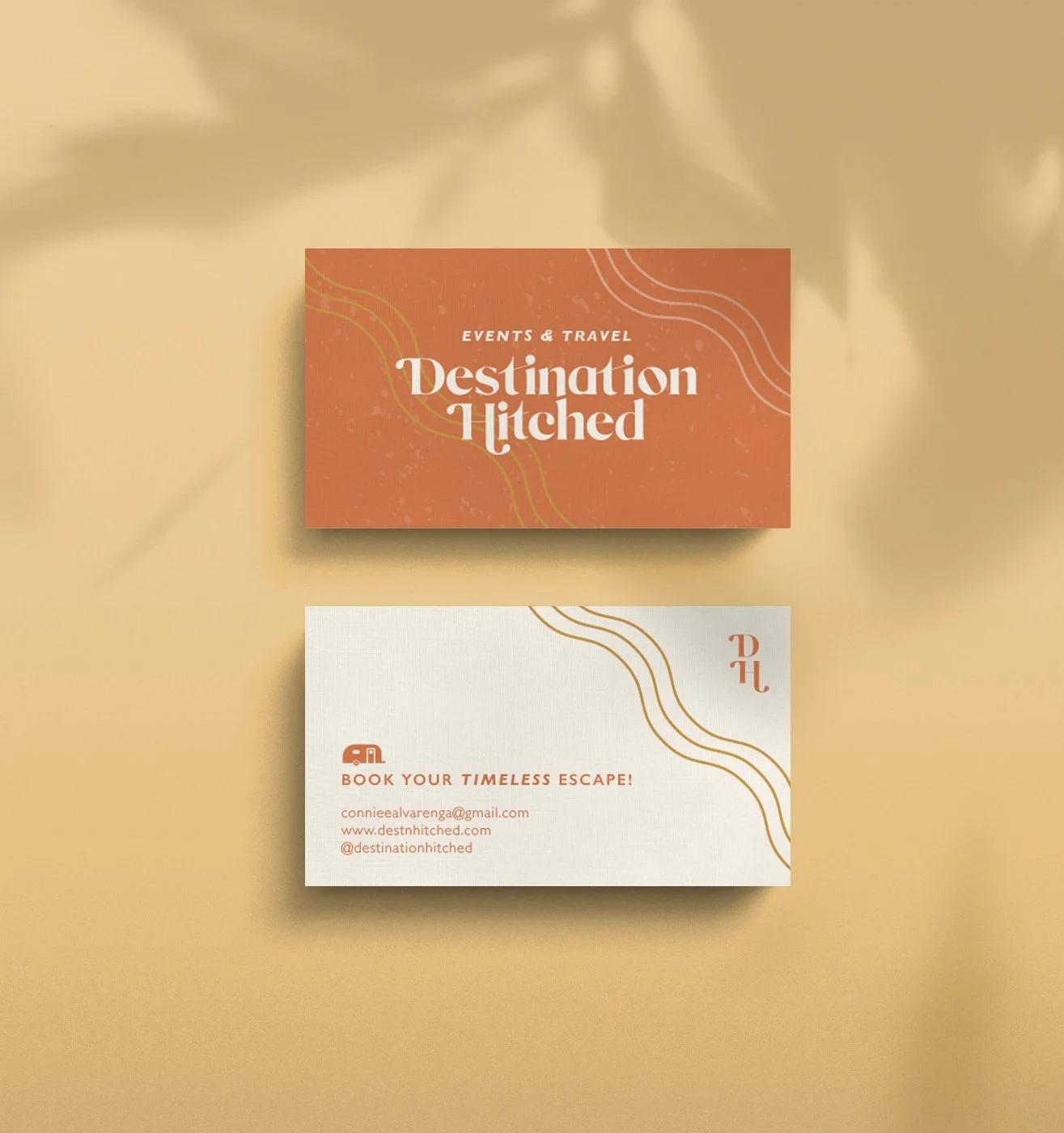 Logo and business card design for California based company, Destination Hitched