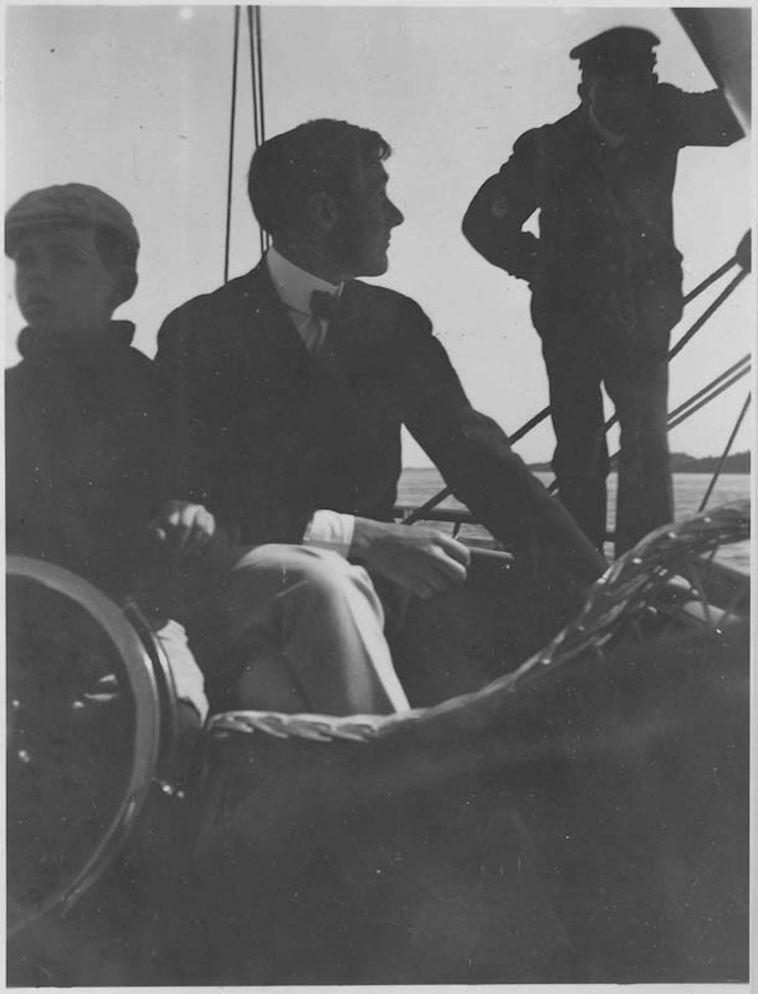 Franklin D. Roosevelt, Frances de Rham, and Laura F. Delano at Campobello, New Brunswick, Canada (1910)