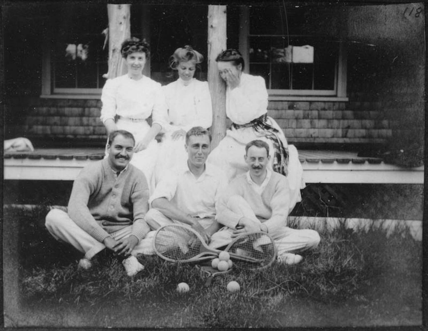 Franklin D. Roosevelt, Eleanor Roosevelt in a group shot at Campobello, New Brunswick, Canada. (1910)