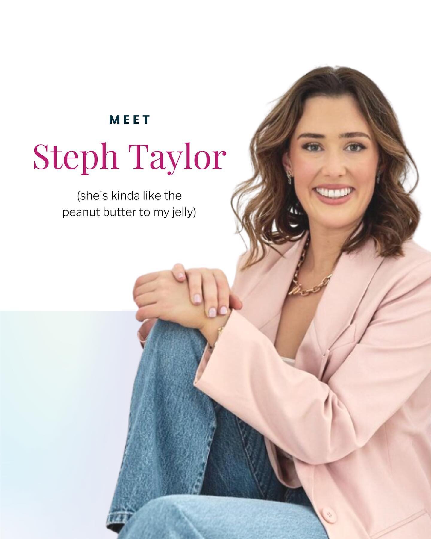 We go together like PB&amp;J&hellip; 🥜

I know that meeting one person and learning from them can really change EVERYTHING when it comes to your business. That&rsquo;s why I&rsquo;m so excited to introduce you to my launch mentor, Steph Taylor!
	
Sh