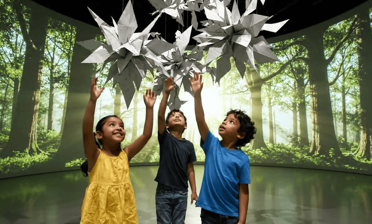 children in a forest aeternam immersive