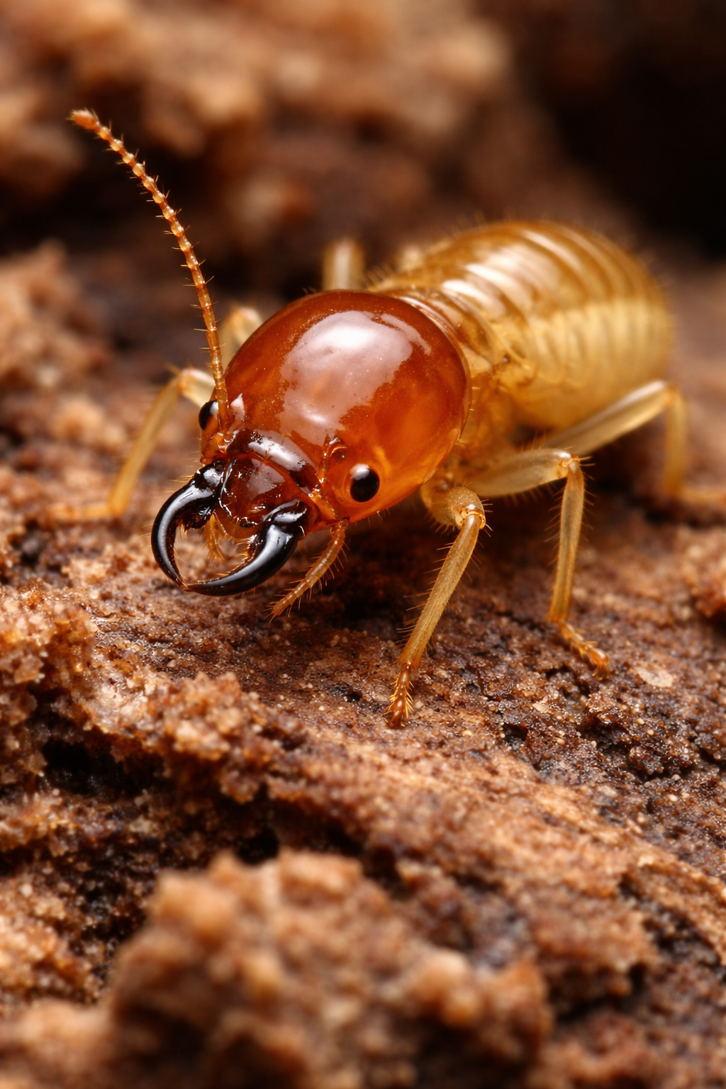 close-up image of a soldier termite