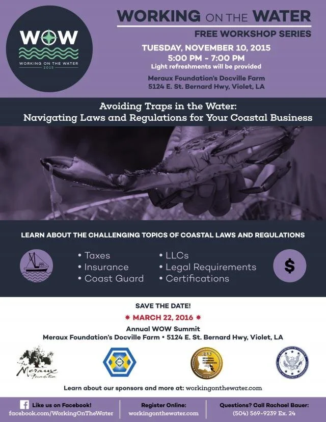 SBEDF to Host Fourth Free Working on the Water Workshop of 2015