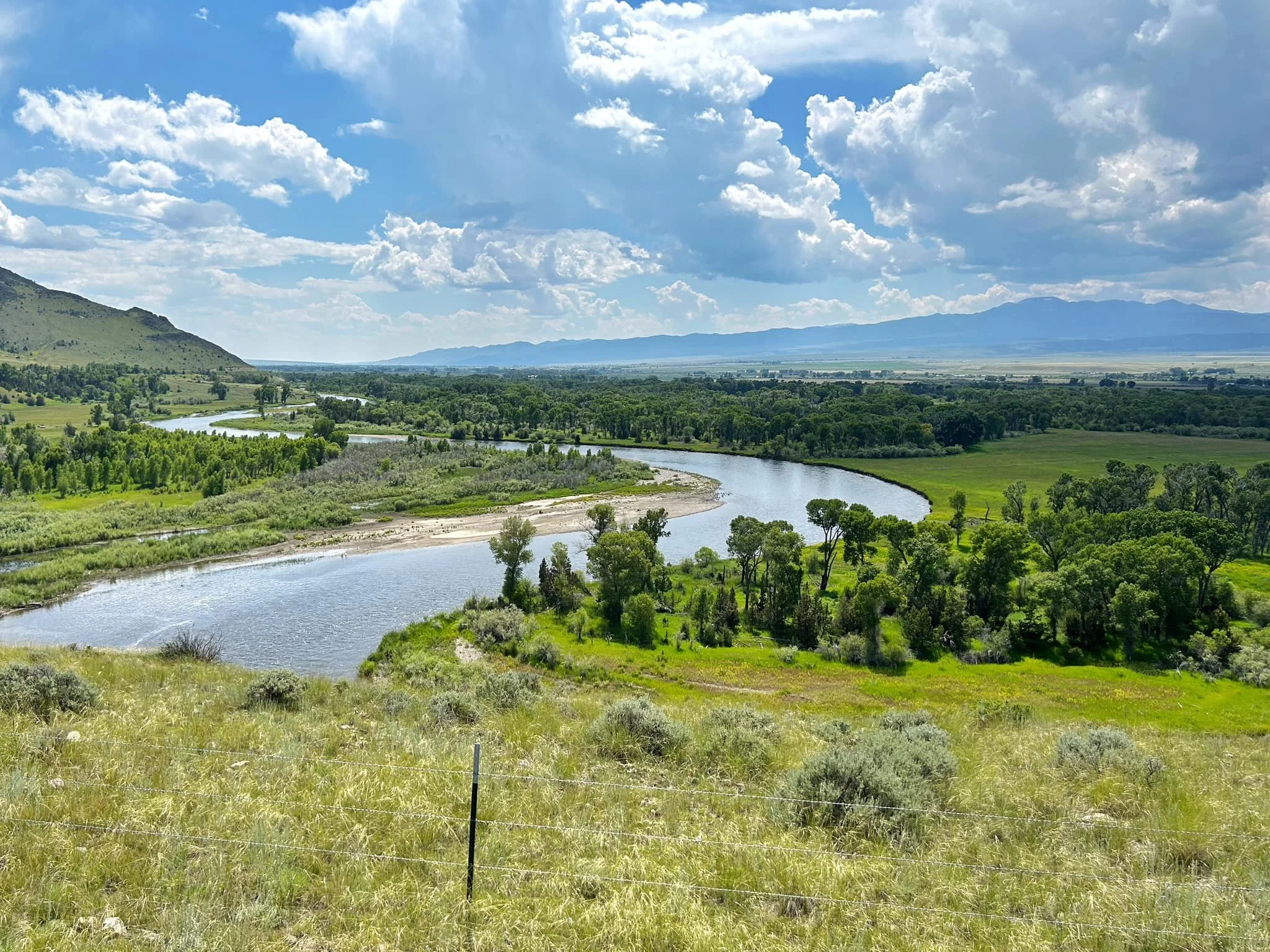 Right outside the door