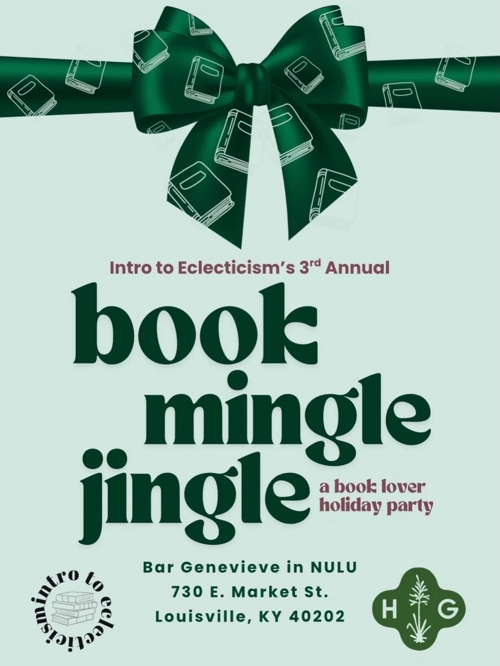 Readers, we&rsquo;re back with our third annual BOOK MINGLE JINGLE🎄You&rsquo;re invited out for an evening of holiday cheer on Wednesday, December 17th from 6-9PM at @bargenevieve_louisville ☃️

Tell your favorite reader friends if they don&rsquo;t 