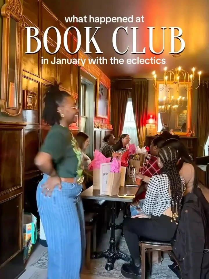 held our first Eclectix the Book Club meeting of the year for HAPPY LAND by Dolen Perkins-Valdez.

Swipe through for some little moments from our meetup. Be on the lookout for details to drop this week regarding our February meeting!
#introtoeclectic