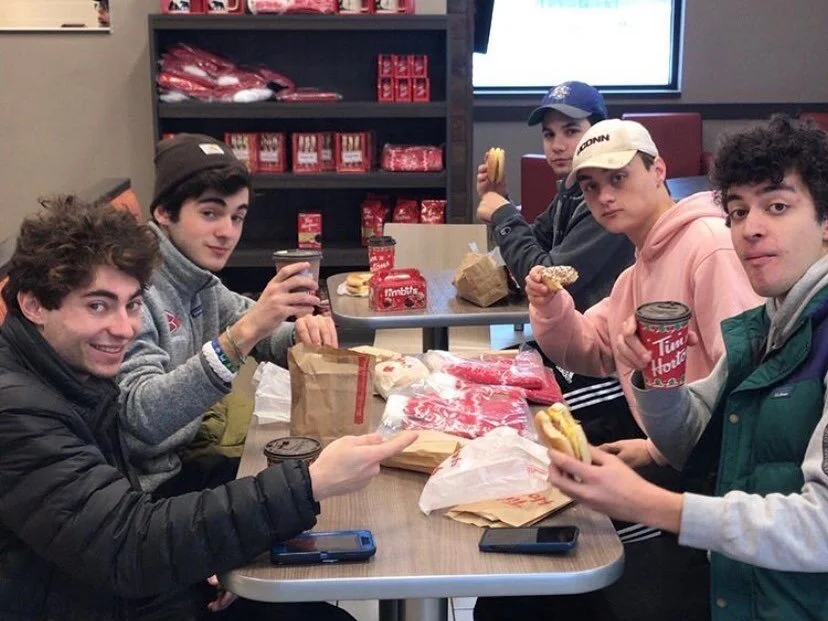 In December of 2019, we raised a ☕️ at Tim Horton&rsquo;s to our album and to @tucker_rathe&rsquo;s performance of Bye Bye Little Sebastian earlier that day. Now, we&rsquo;re raising a ☕️because the Rush Concert is in TWO DAYS!🧐We can&rsquo;t wait t