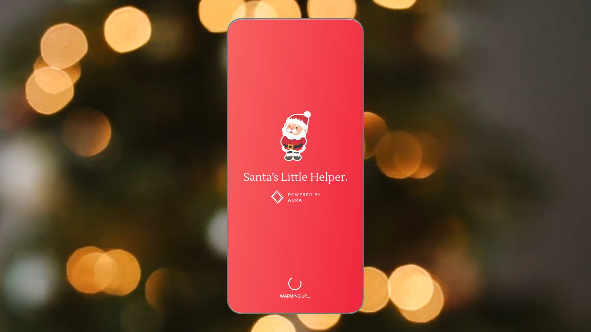 Santa’s little helper app Powered by Aura