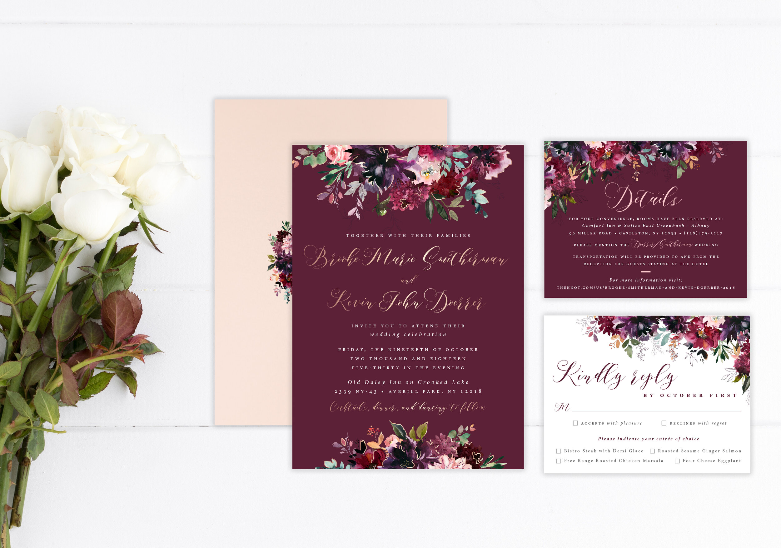 Brooke & Kevin Doerrer Wedding Invitations