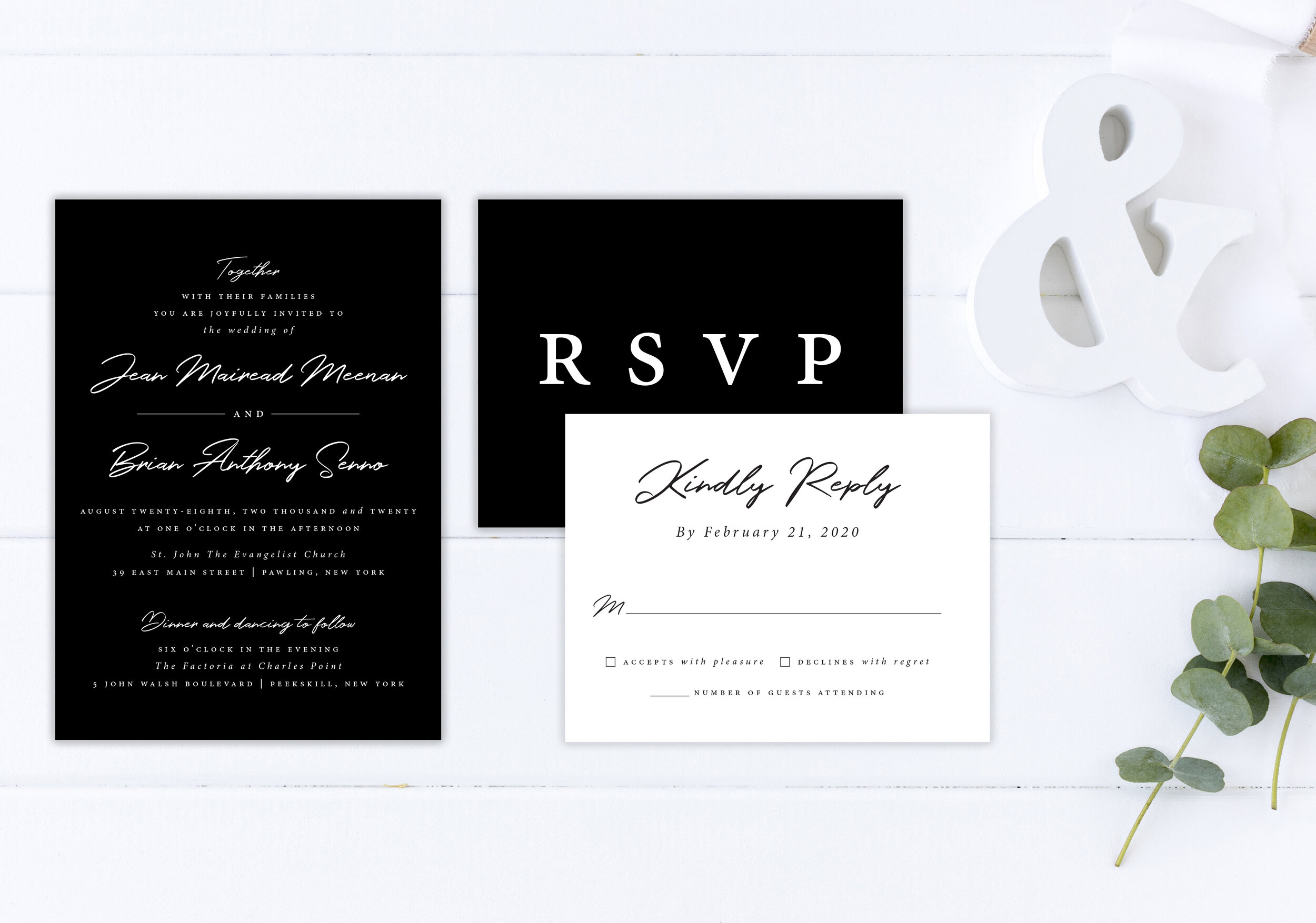 Jean & Brian Senmo Wedding Invitations