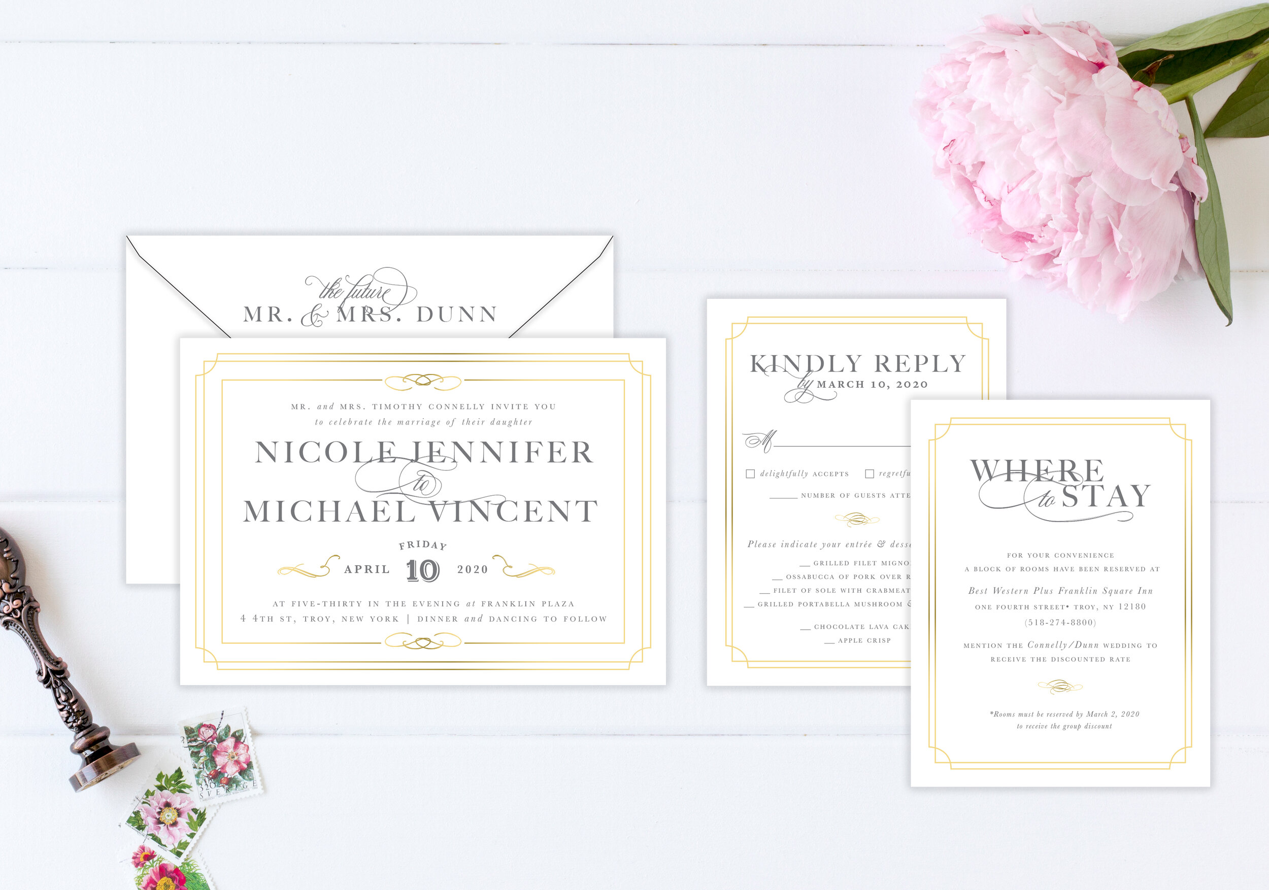 Nicole & Michael Dunn Wedding Invitations
