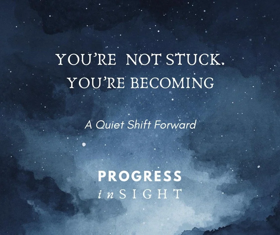 𝙔𝙤𝙪&rsquo;𝙧𝙚 𝙣𝙤𝙩 𝙨𝙩𝙪𝙘𝙠. 𝙔𝙤𝙪&rsquo;𝙧𝙚 𝙗𝙚𝙘𝙤𝙢𝙞𝙣𝙜.

There&rsquo;s a point in every transition where you realize you&rsquo;re no longer who you were&hellip; but not quite who you&rsquo;re becoming.

It&rsquo;s an in‑between space