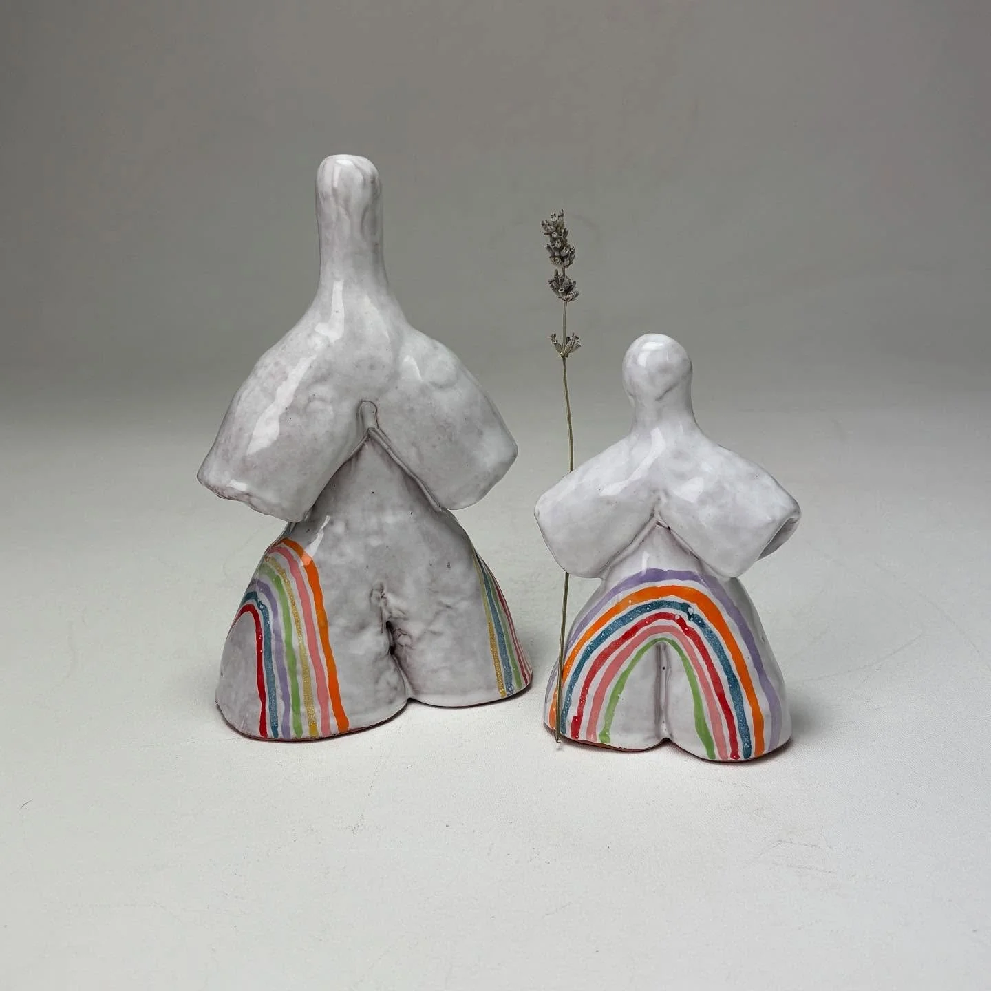 &lsquo;Many Mothers&rsquo;
Earthenware &amp; Maiolica
9 x 3 x 5
2025 

This is a recent sculpture from a series I have titled The Promise People. 

I created 20 figures during this process. The work shown in this post will be part of The Clay Studio 