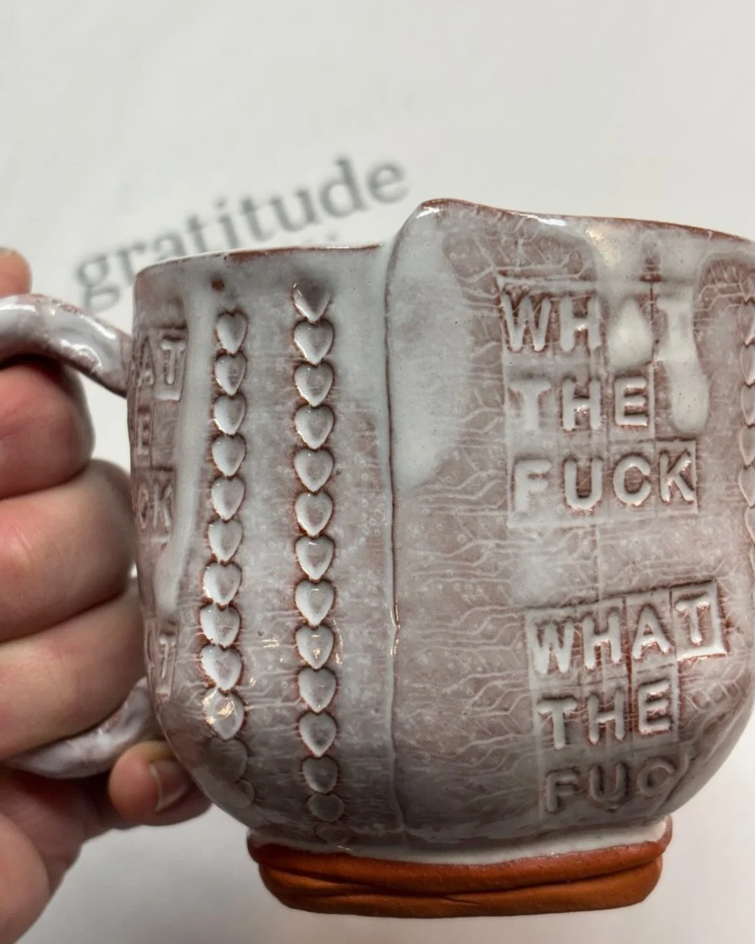 I made this mug back in November to process the shock of how disconnected our world feels and they have been hard to keep in stock for obvious reasons. So many of my artist/maker friends are feeling confused and bad about trying to sell their artwork