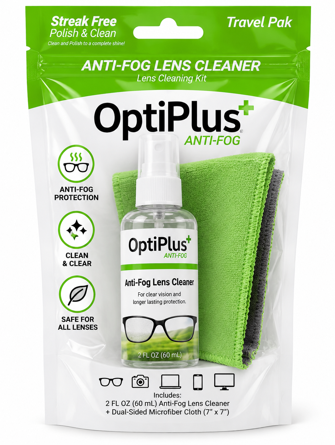 OptiPlus Anti-Fog Lens Cleaner