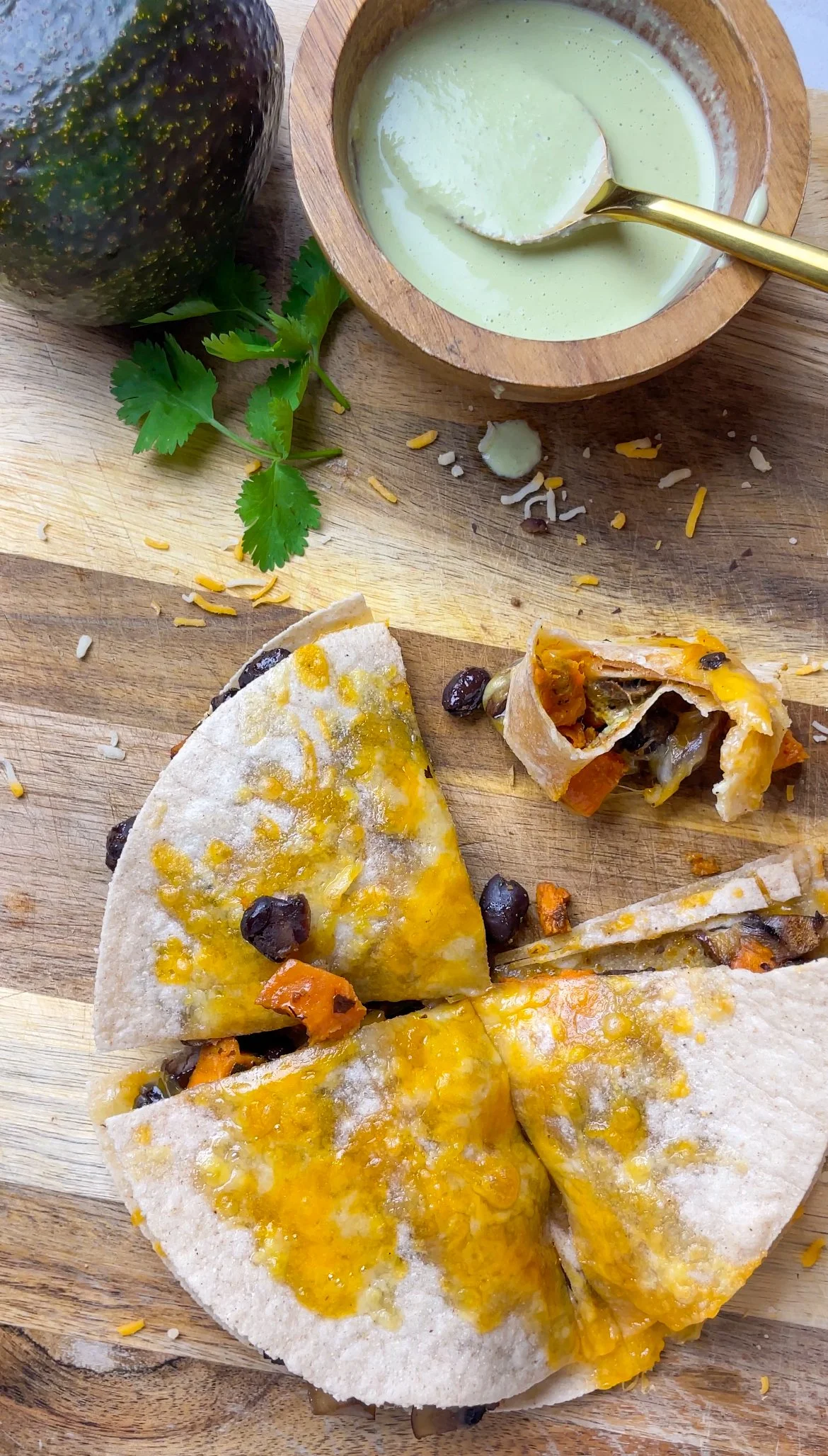 Quesadillas de Batata y Champiñones