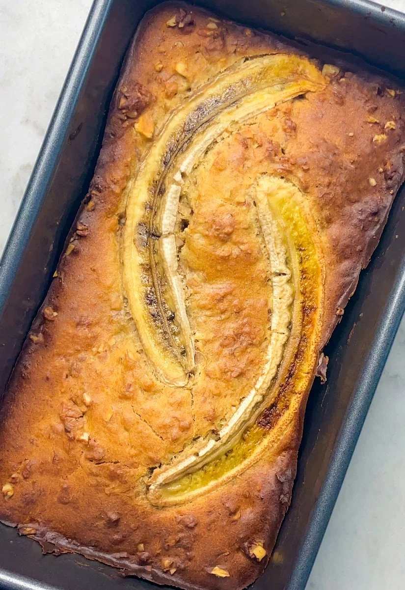 Pan de plátano sin gluten con aceite de oliva