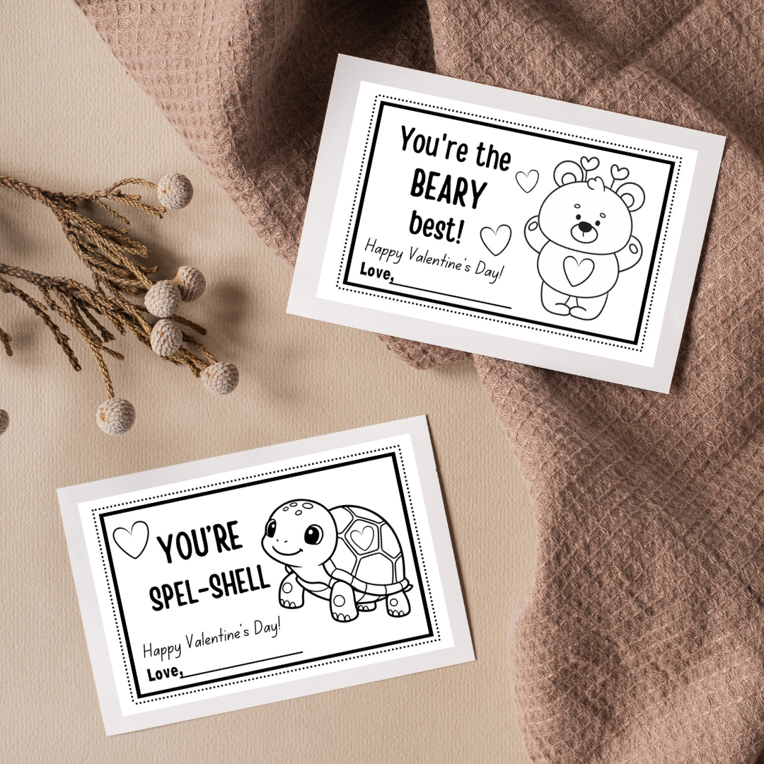 Kids Valentines Day DIY Cards Printable - Valentines Printable