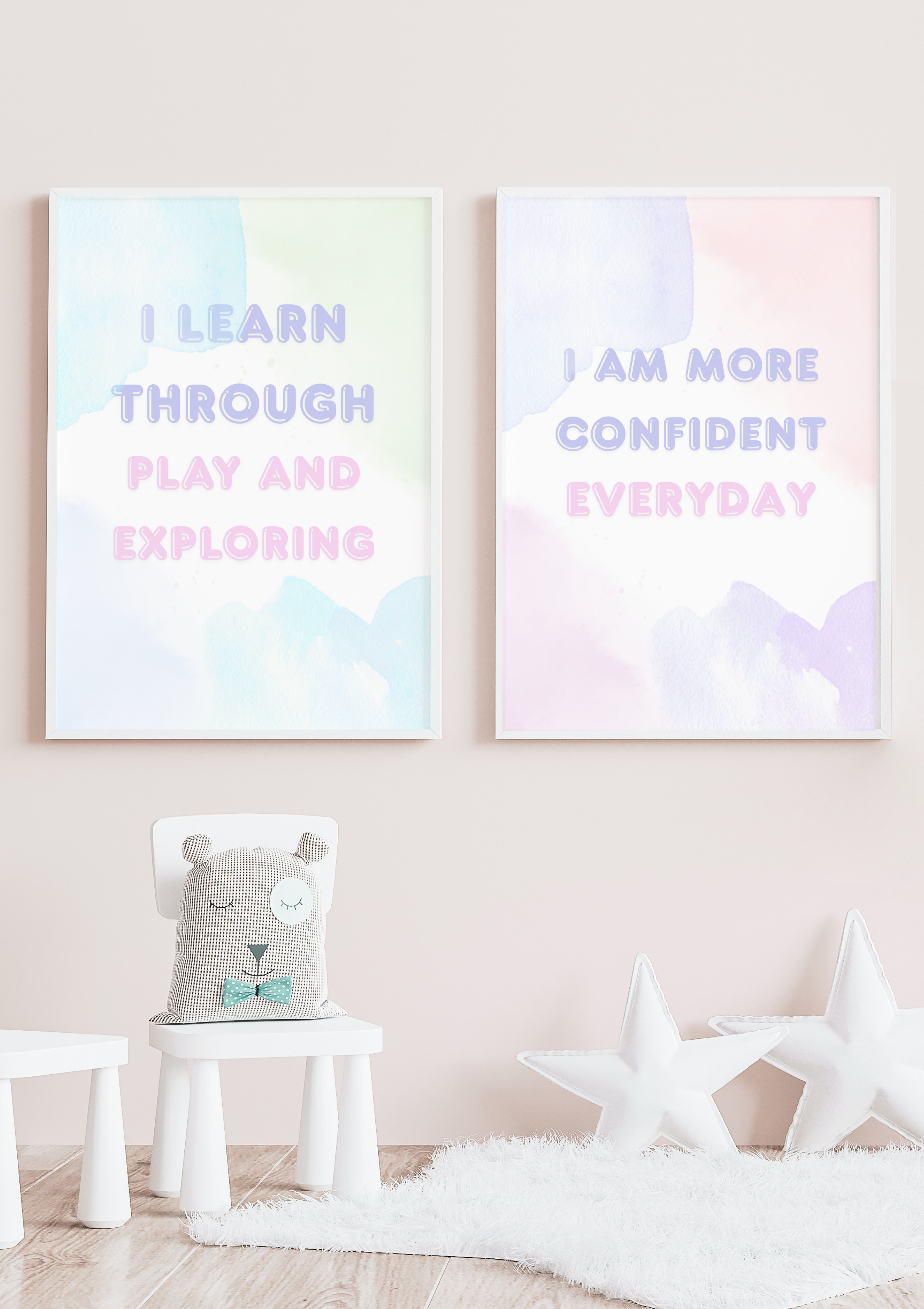 Kids Affirmation Posters, Classroom Decor, Inspirational Quotes (20 x Digital Download Set)