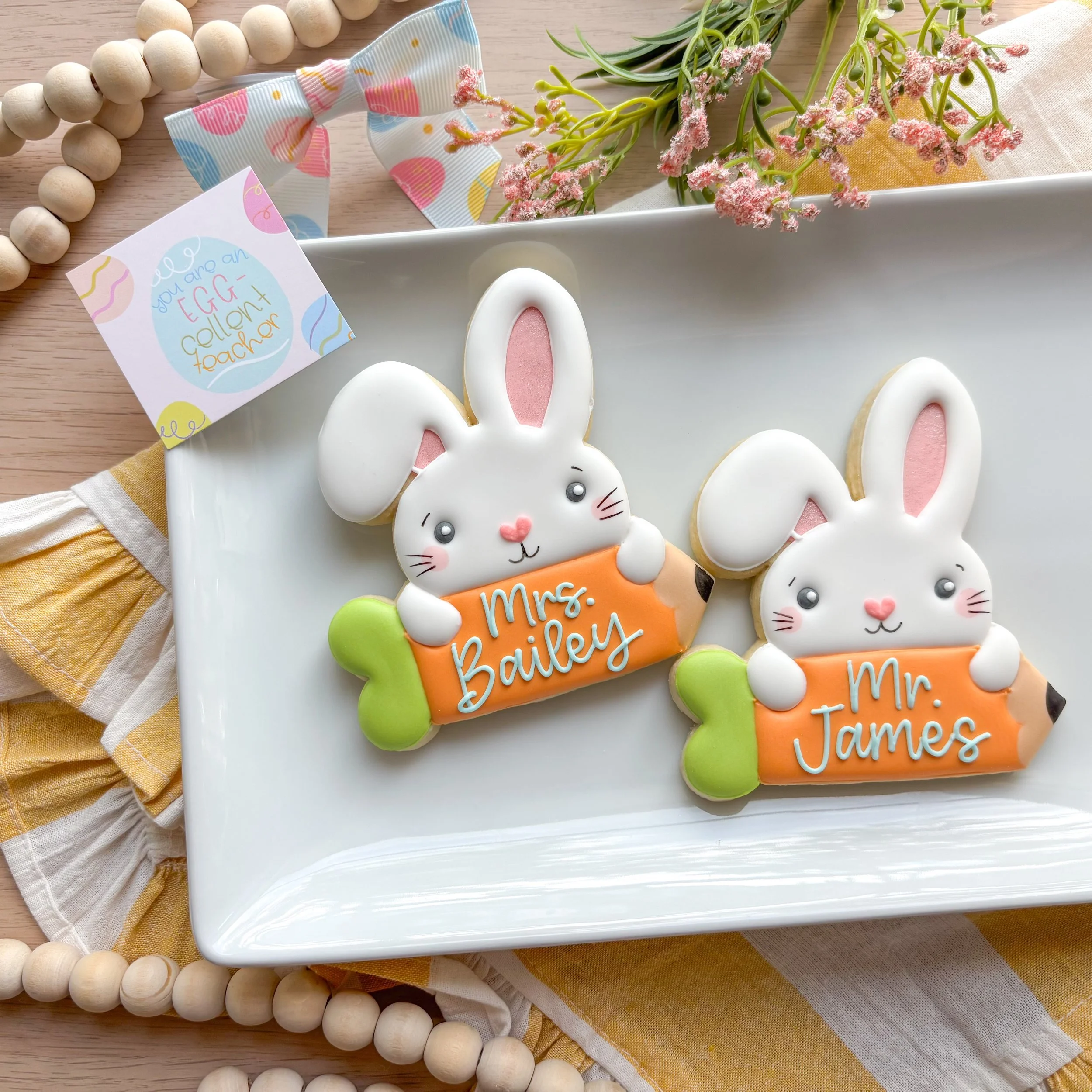 Personalized Teacher Bunny