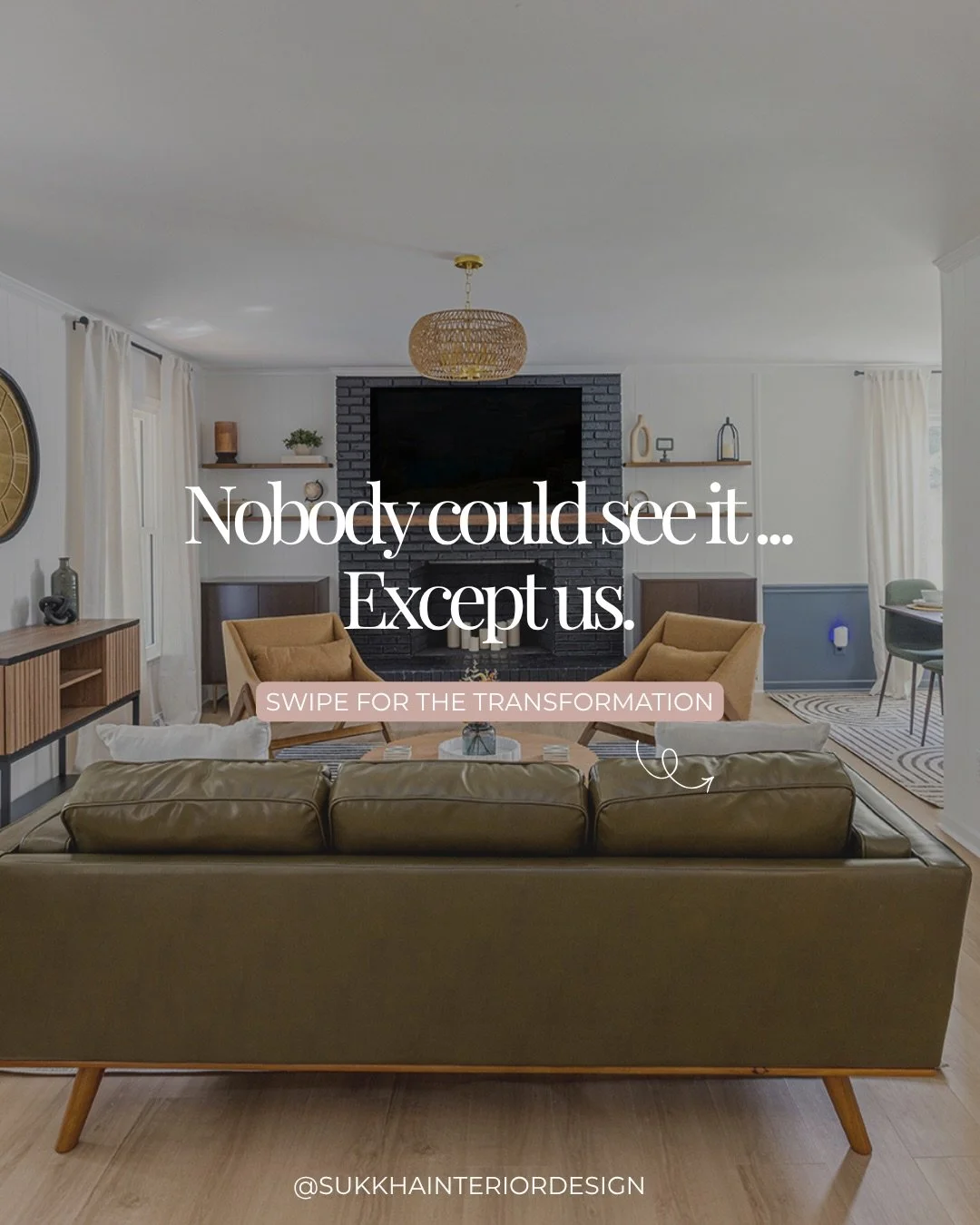 Swipe to see the before and afters &rarr;
Nobody could see it. Except us.
My savvy clients bought this investment property for the neighborhood. The house itself? Original character everywhere, but they weren&rsquo;t sure how to make it work for mode