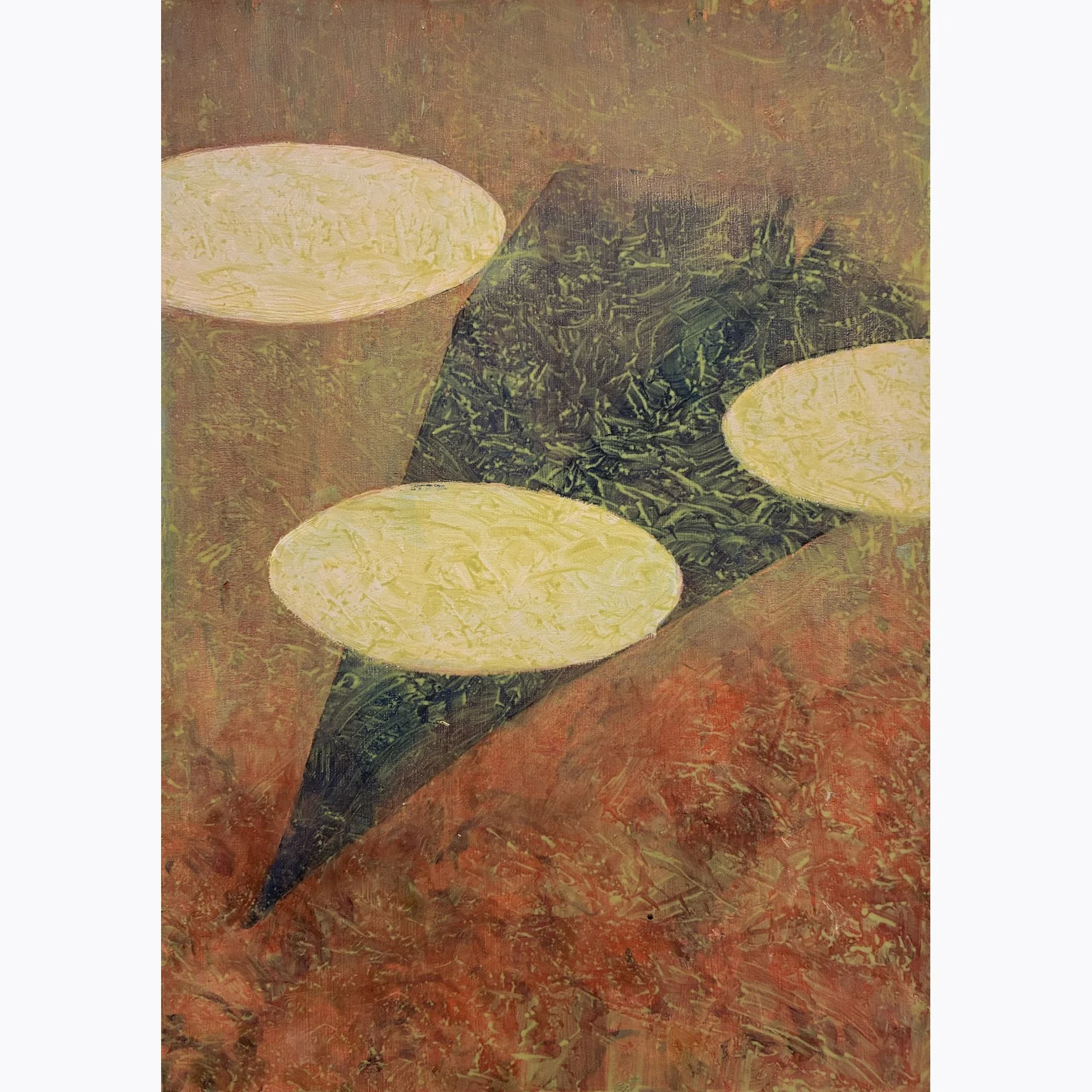 Blue Paper Plane 2, 2025, oil on gessoed panel 297 x 210 mm