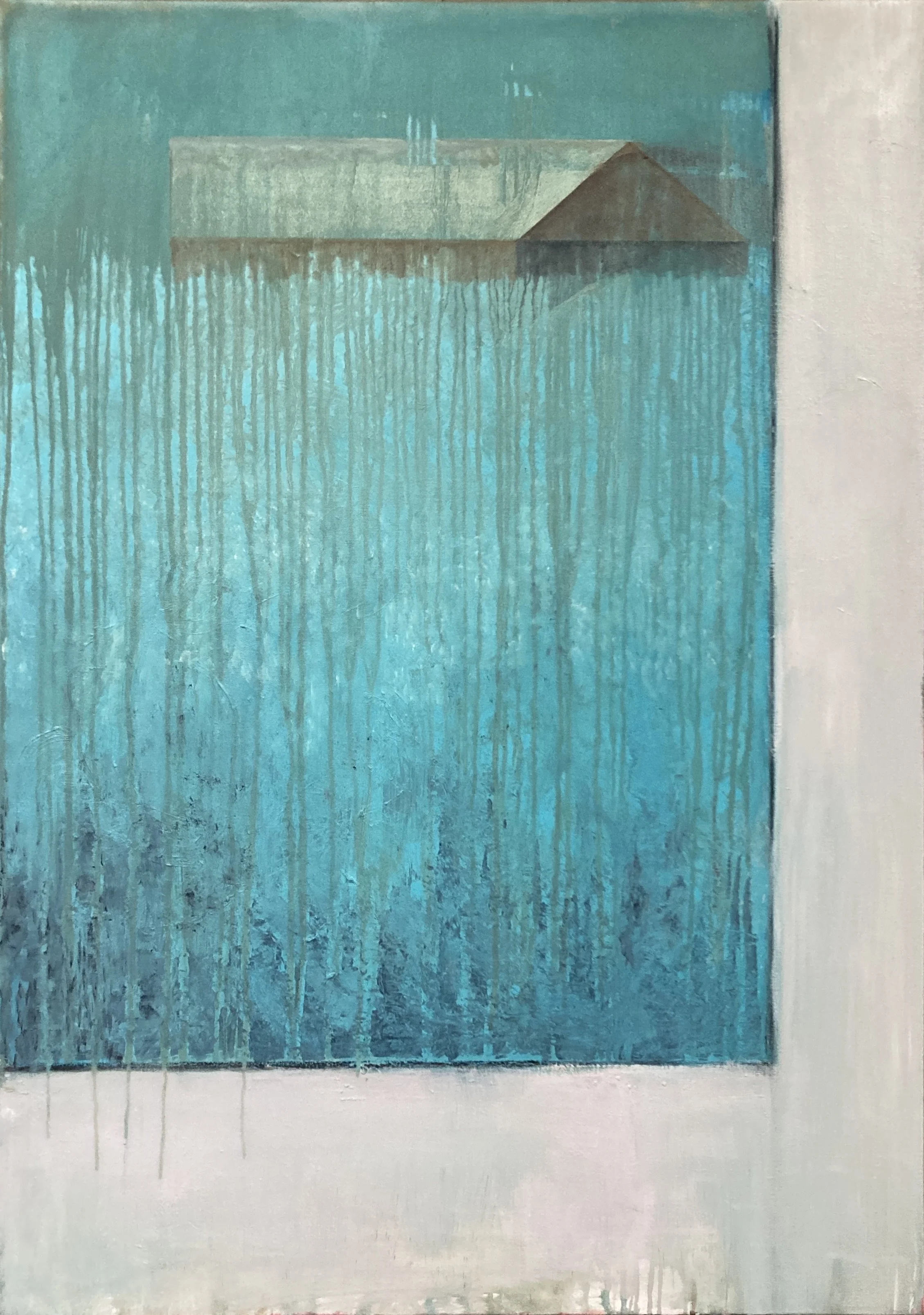 Building, oil on gessoed board, 120 x 80 cm, 2026