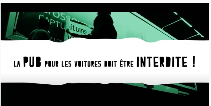 Protests against SUVs and car advertising in Belgium 