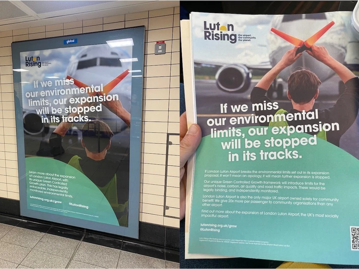 Badvert of the month: Luton airport's "green" expansion ads banned