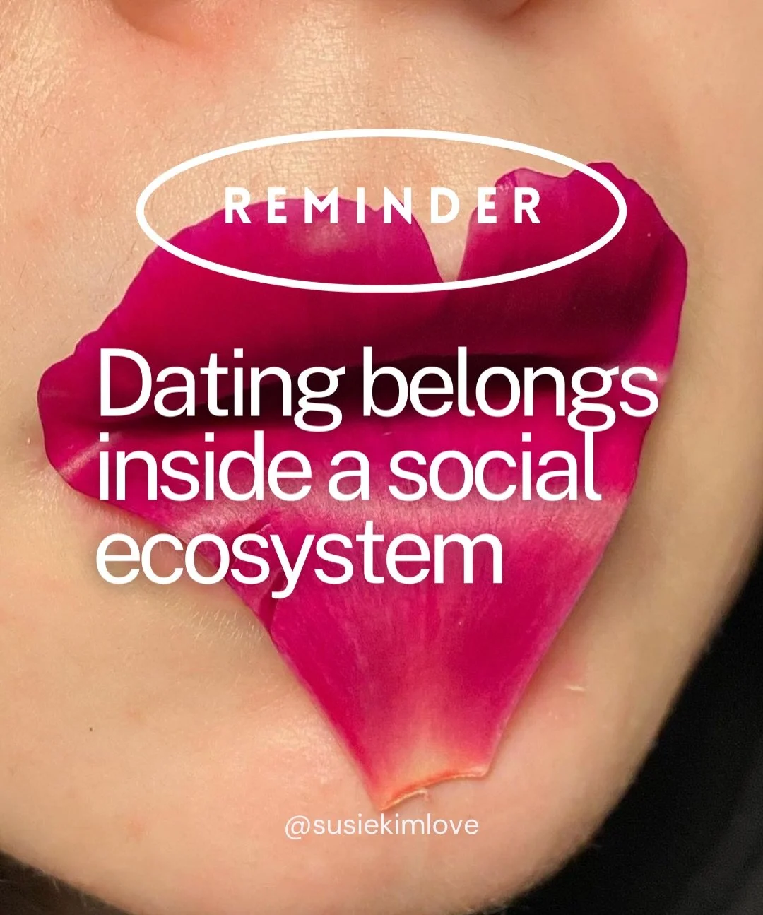 A romantic relationship is not meant to meet all your emotional &amp; social needs 

I&rsquo;ve worked with women who were trying so hard to &ldquo;find their person&rdquo;, but were socially under-nourished, spending weekends feeling alone.

Of cour