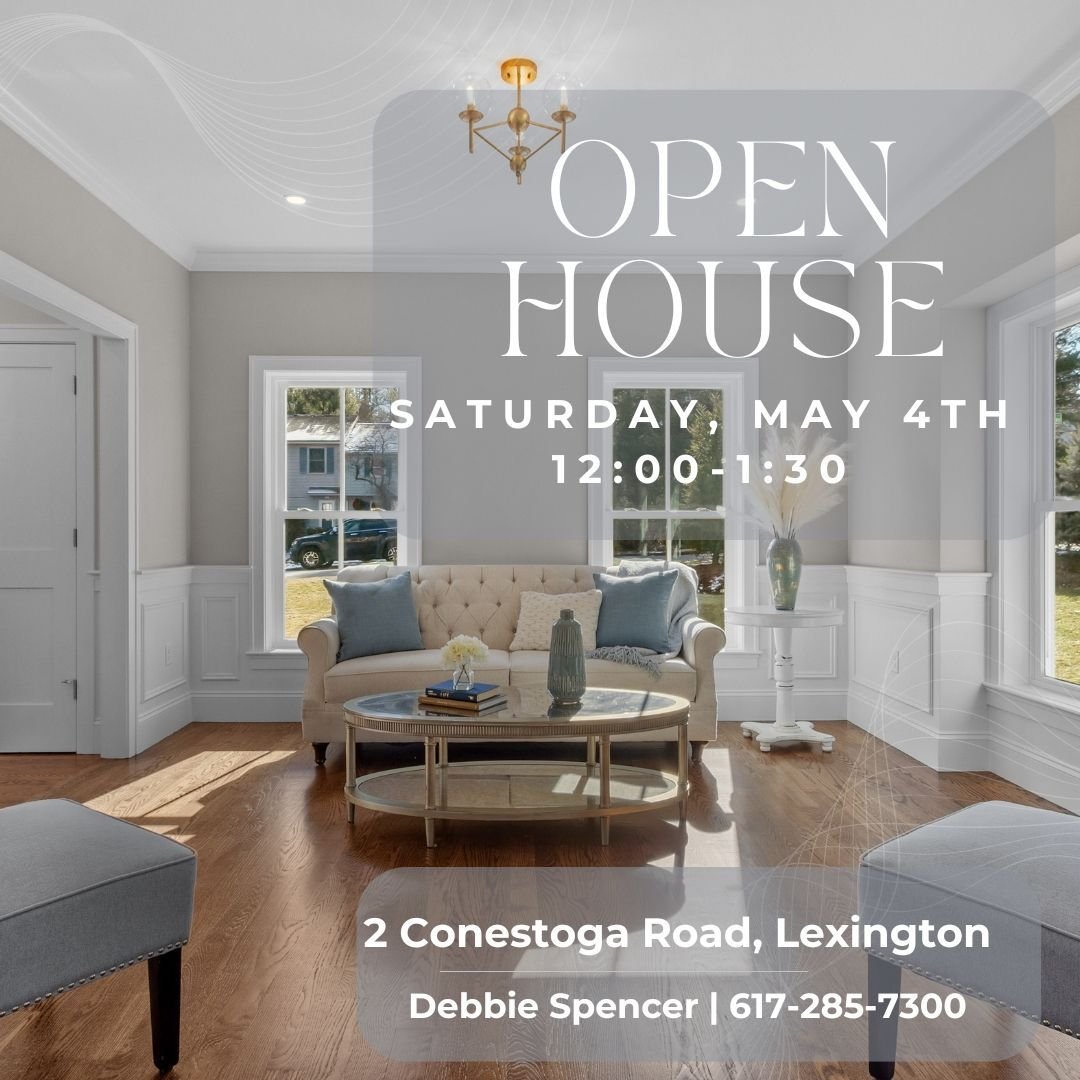 Join us this Saturday, May 4th from 12:00-1:30 at an Open House at beautiful 2 Conestoga Road in Lexington!