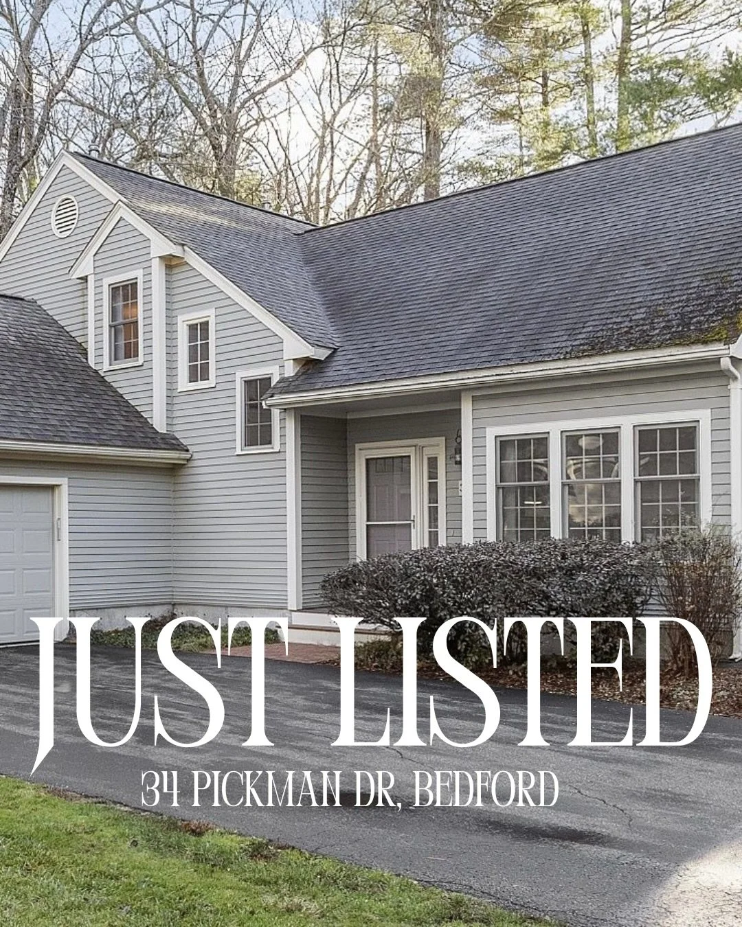 Just Listed - 34 Pickman Dr in Bedford ✨ 

Beautifully maintained 3-bed, 2.5-bath free-standing condo featuring a bright living room with soaring ceilings and skylights, a classic kitchen with breakfast nook, and a first-floor primary suite. Two upst