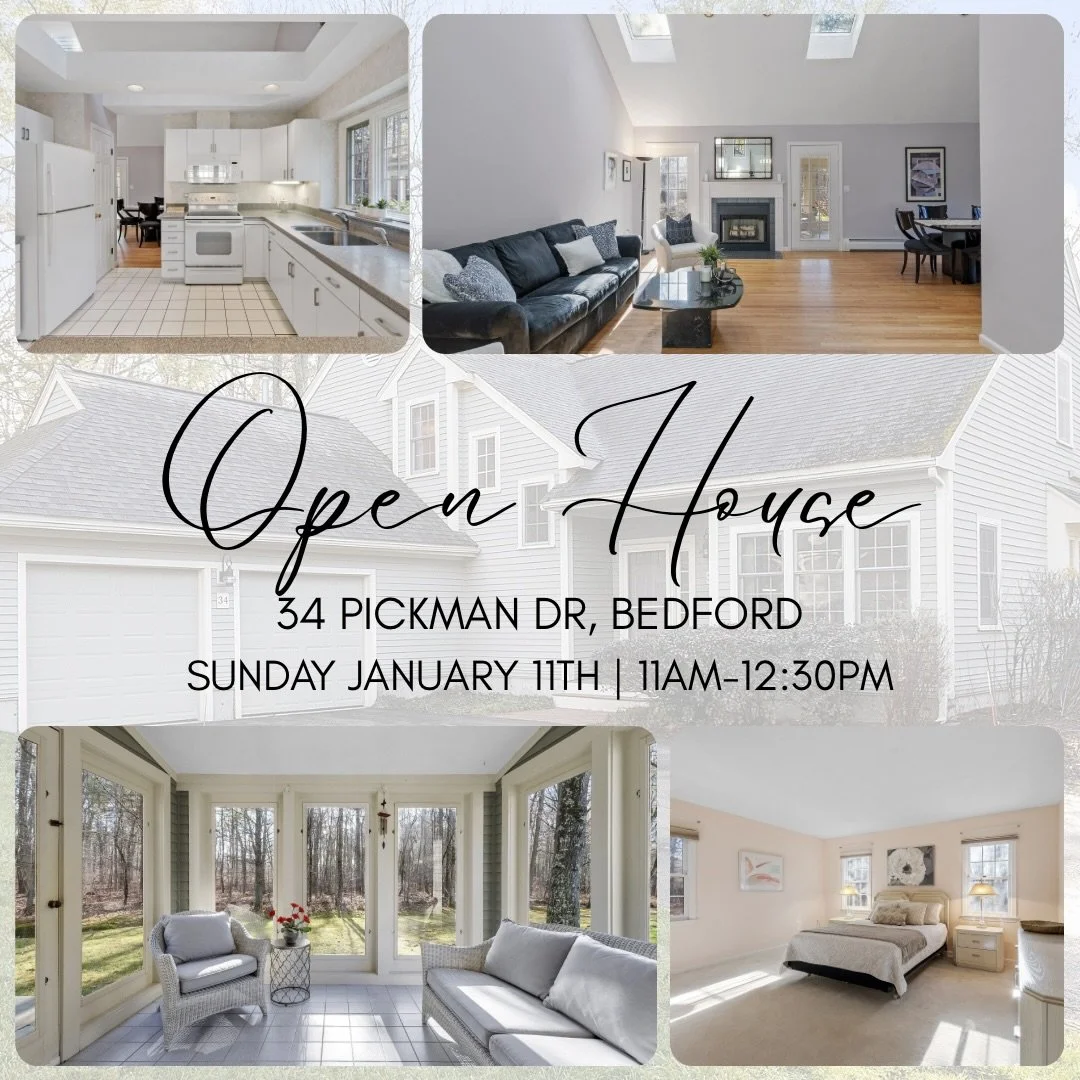 Stop by Sunday to explore this beautifully maintained 3-bed, 2.5-bath free-standing condo with soaring ceilings, a first-floor primary suite, sunroom, and access to exceptional community amenities!

📍 34 Pickman Dr, Bedford, MA
🕓 Sunday 1/11 11am-1