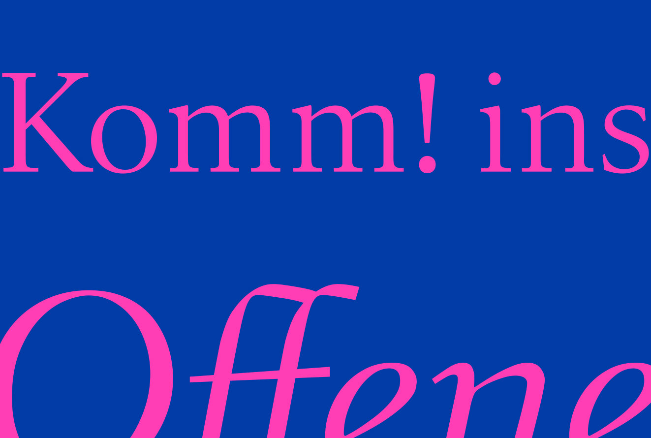 Auftakt – Komm! ins Offene