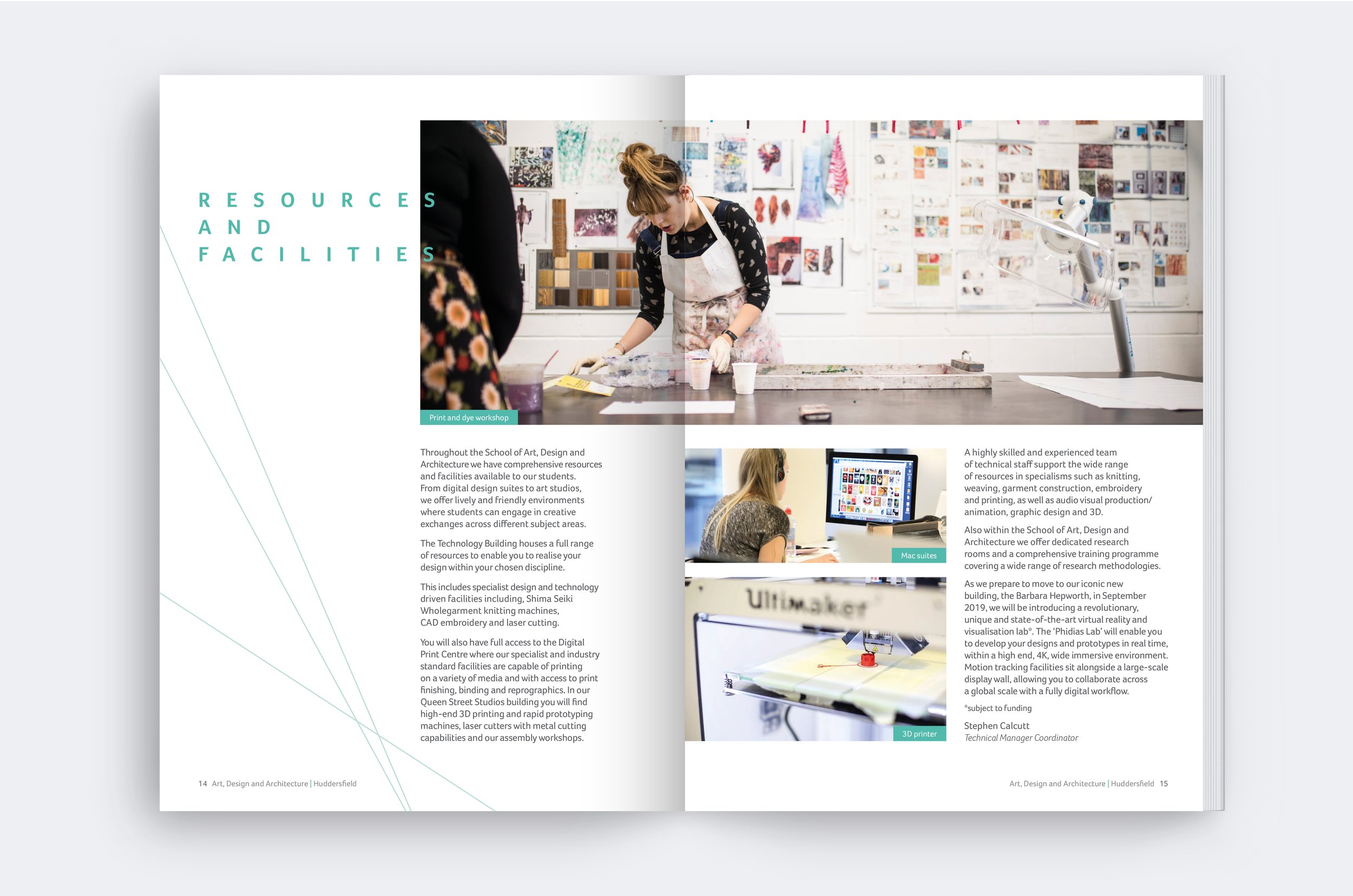 University of Huddersfield Art and Design course brochure