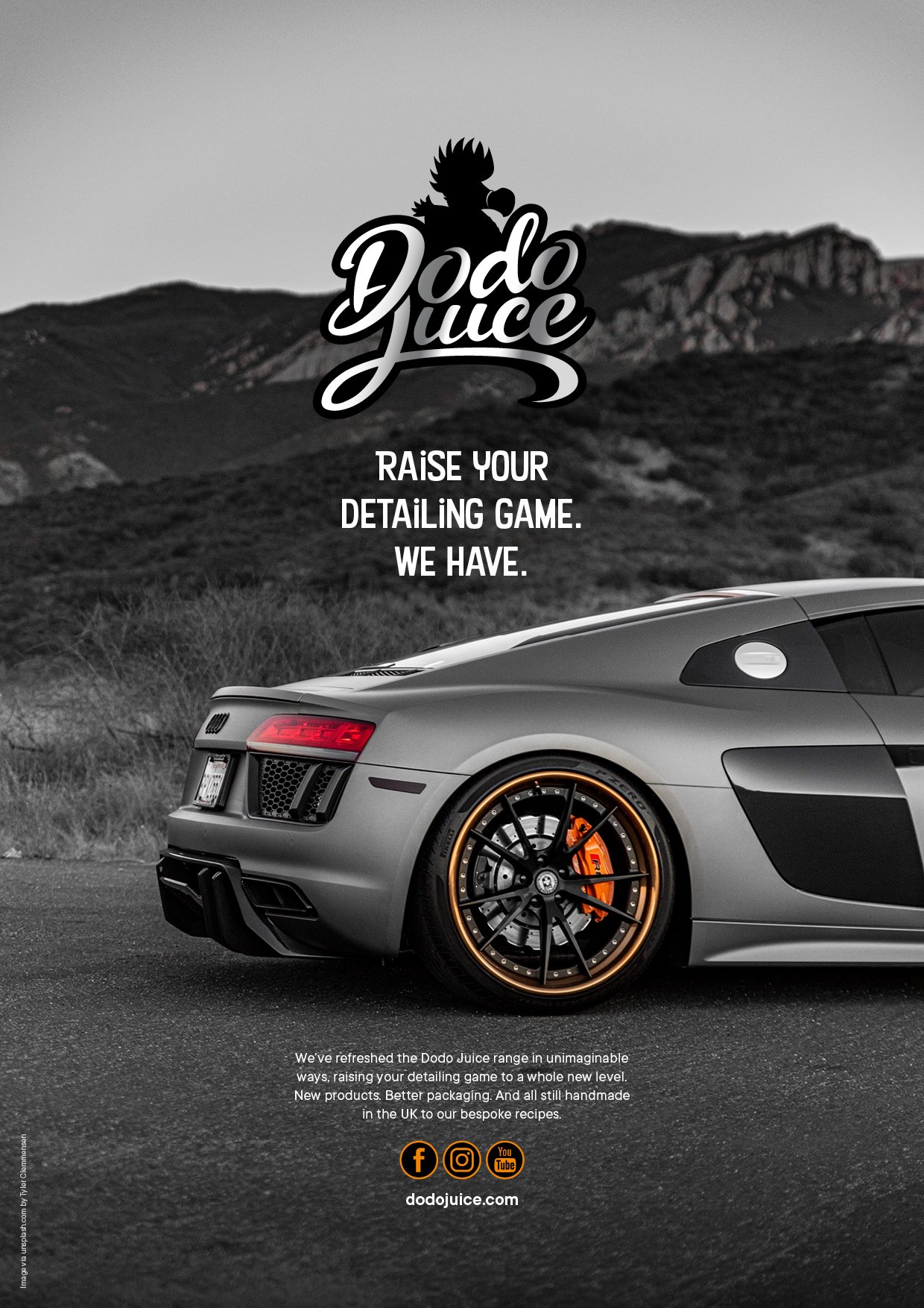 Dodo Juice 'Raise your detailing game' poster