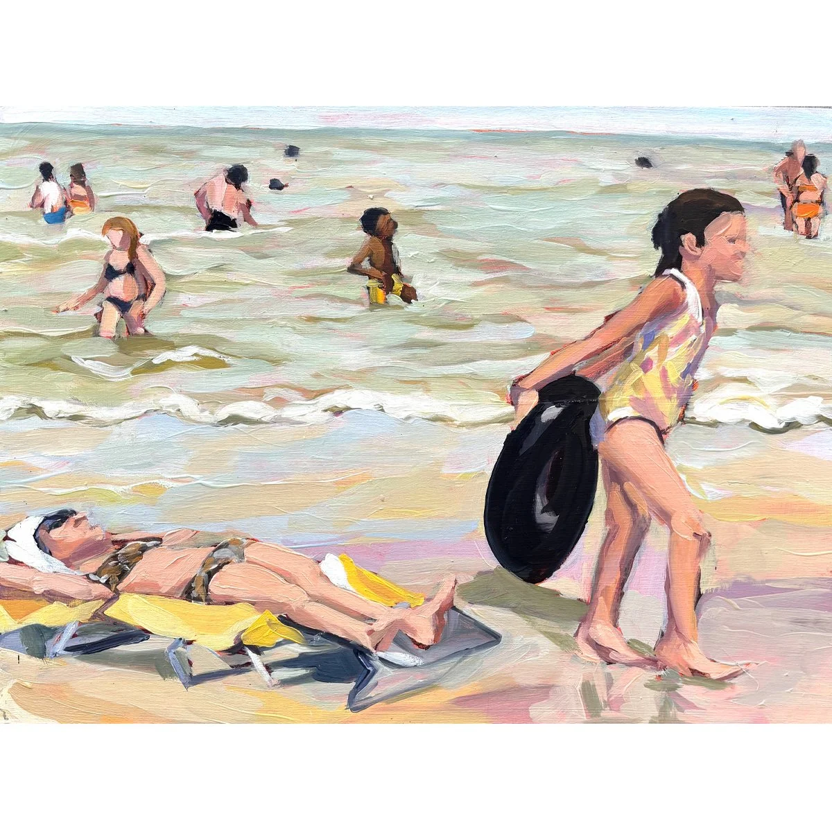 I Wanna Swim - 9x11" - oil on panel