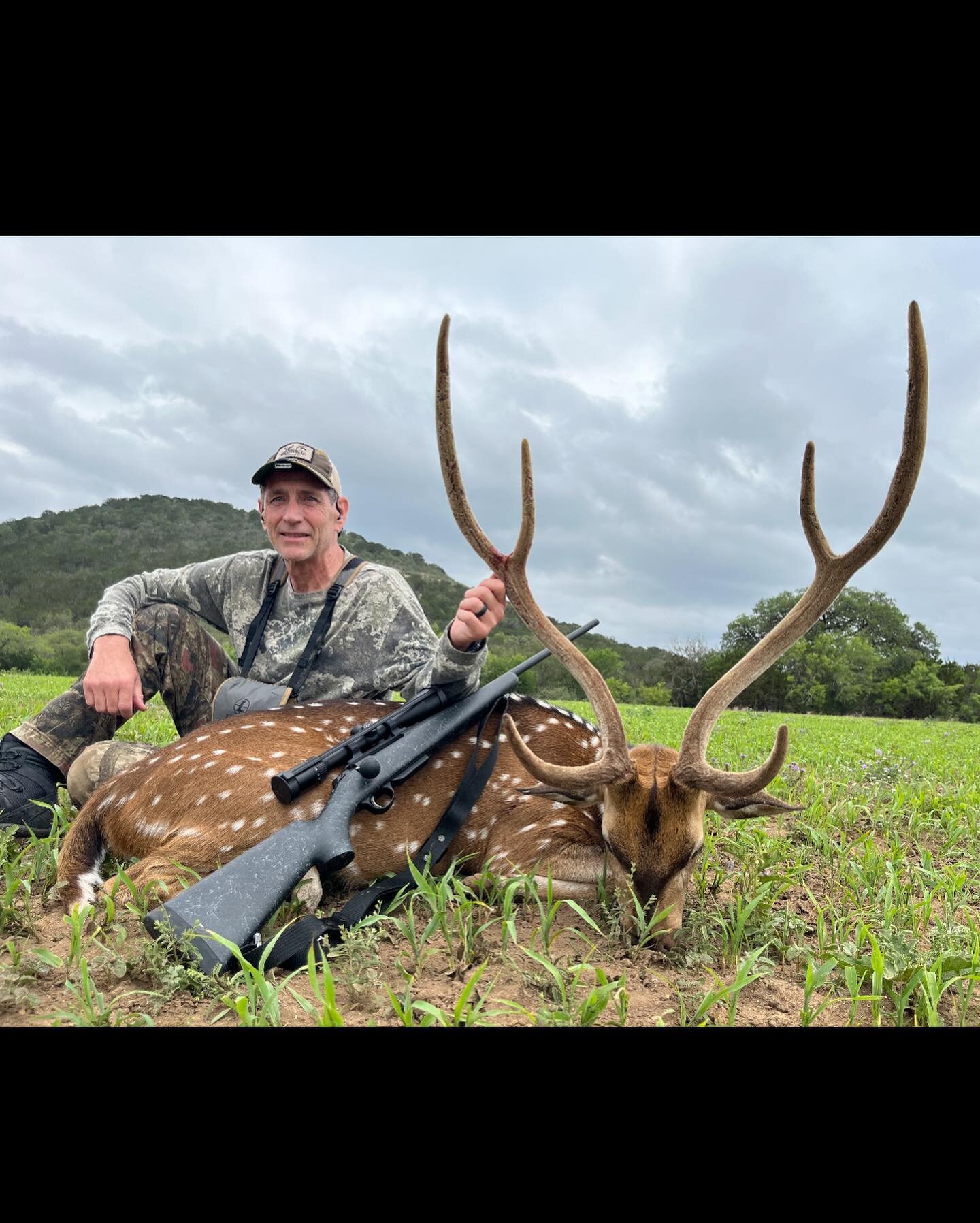 Mr. Tim Pierson traveled all the way from Florida to hunt with us. While here he harvested a nice gobbler and an incredible 35&rdquo; axis! Enjoy your awesome trophies my friend. Thank you for choosing Recordbuck year after year Tim! 

Guide - Jeff C