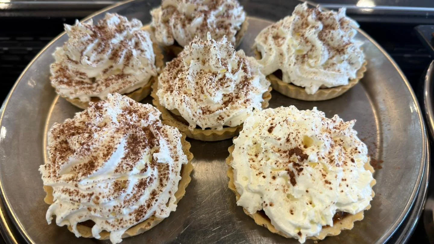 Enjoy the sunshine today with a Homemade Banoffee Tart &pound;3.50 each in
Seasons at Chelsham.