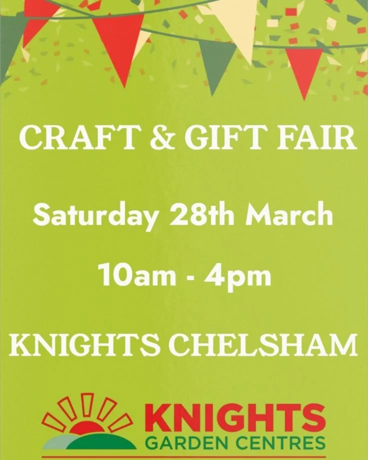 This Saturday, we're having a fair in our field at Chelsham 10am-4pm
Pop along and enjoy crafting at it's best and treat yourself to a coffee from Fika &amp; Friends.
#myknightsgarden #roseandbowscountryboutique #knightschelsham