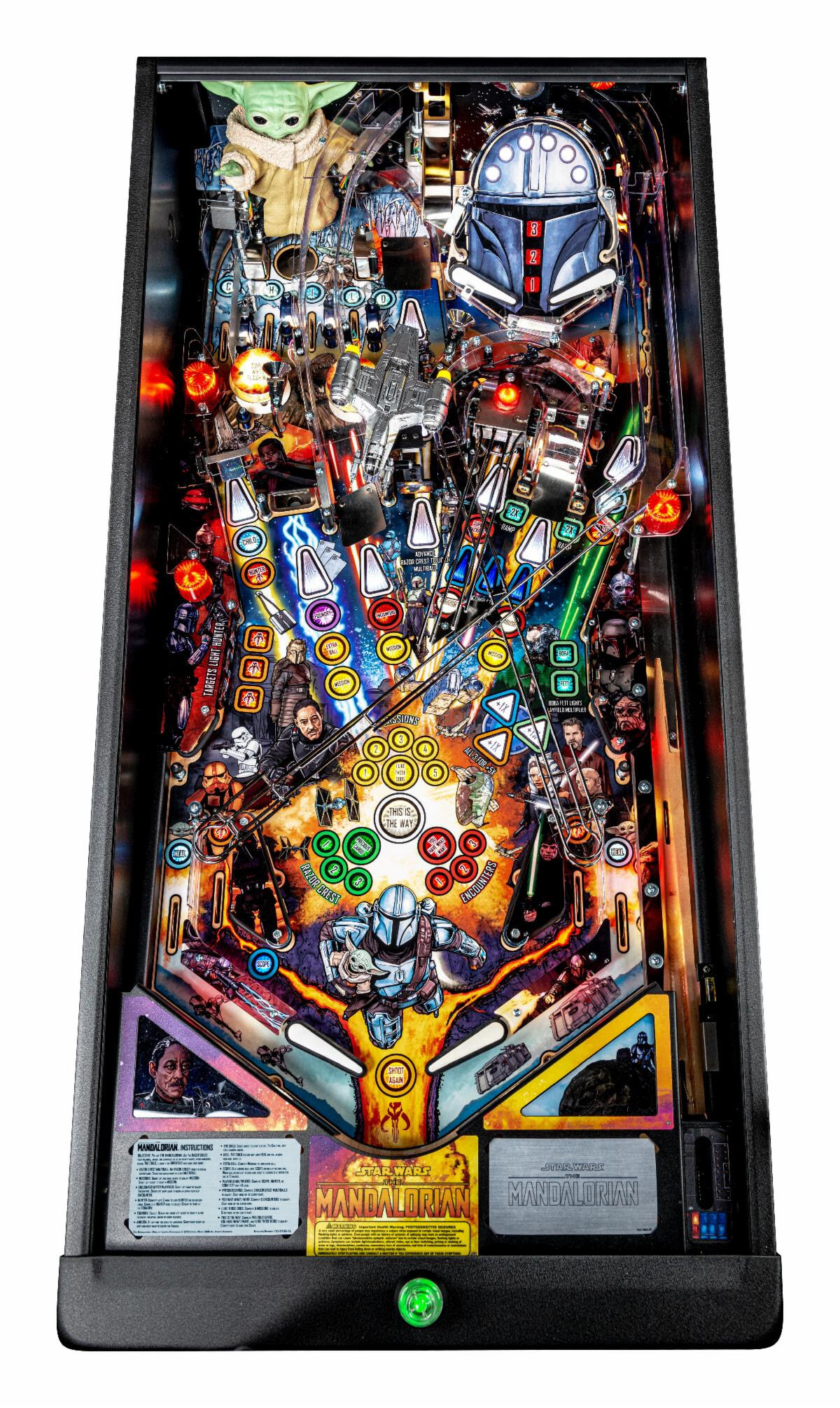Stern Mandalorian Premium Pinball Playfield