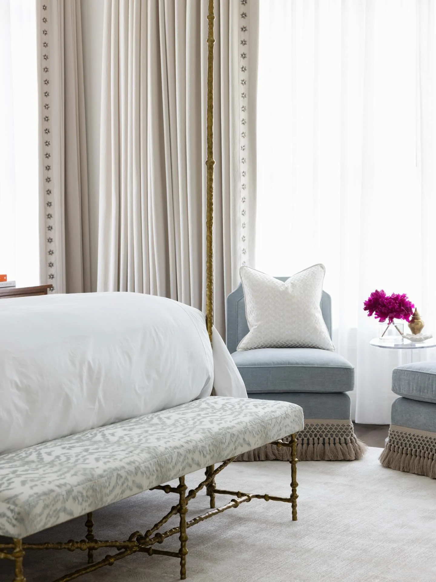 Funny enough, a chair might be one of my favorite pieces of furniture. The possibilities are endless&mdash;contrast cording, tape trim, fringe, pattern play, even a surprise fabric on the back. 

When you lean into the details, a simple chair becomes